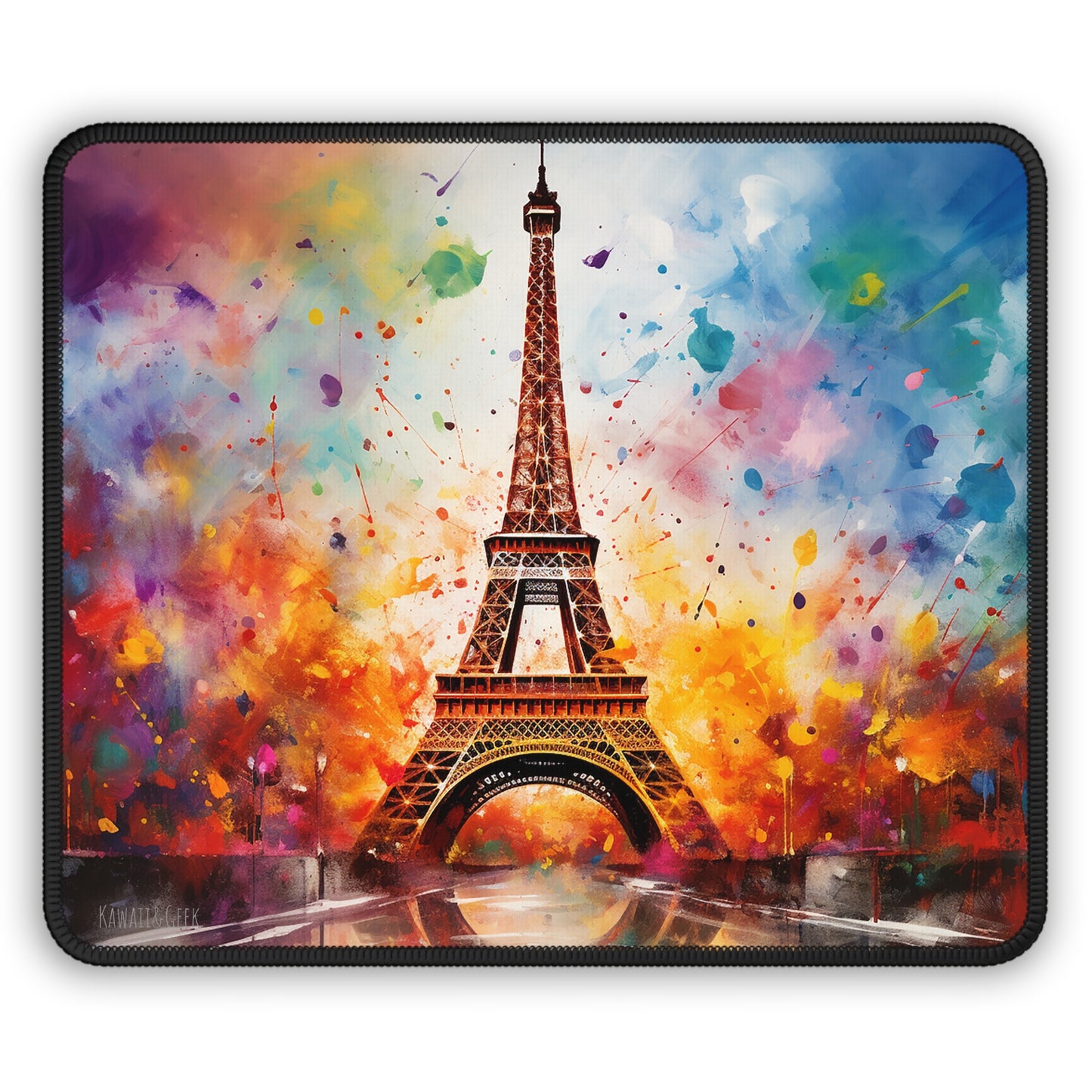 Eiffel Tower Color Burst Gaming Mouse Pad - For Paris Lovers