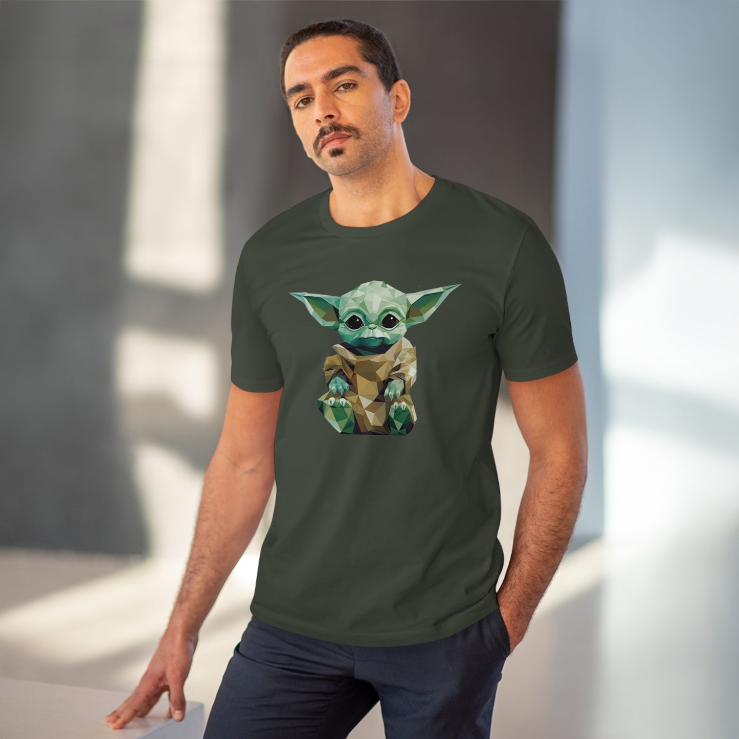 Baby Yoda Grogu Polygonal T-Shirt - Embrace Adorable Force - Star Wars