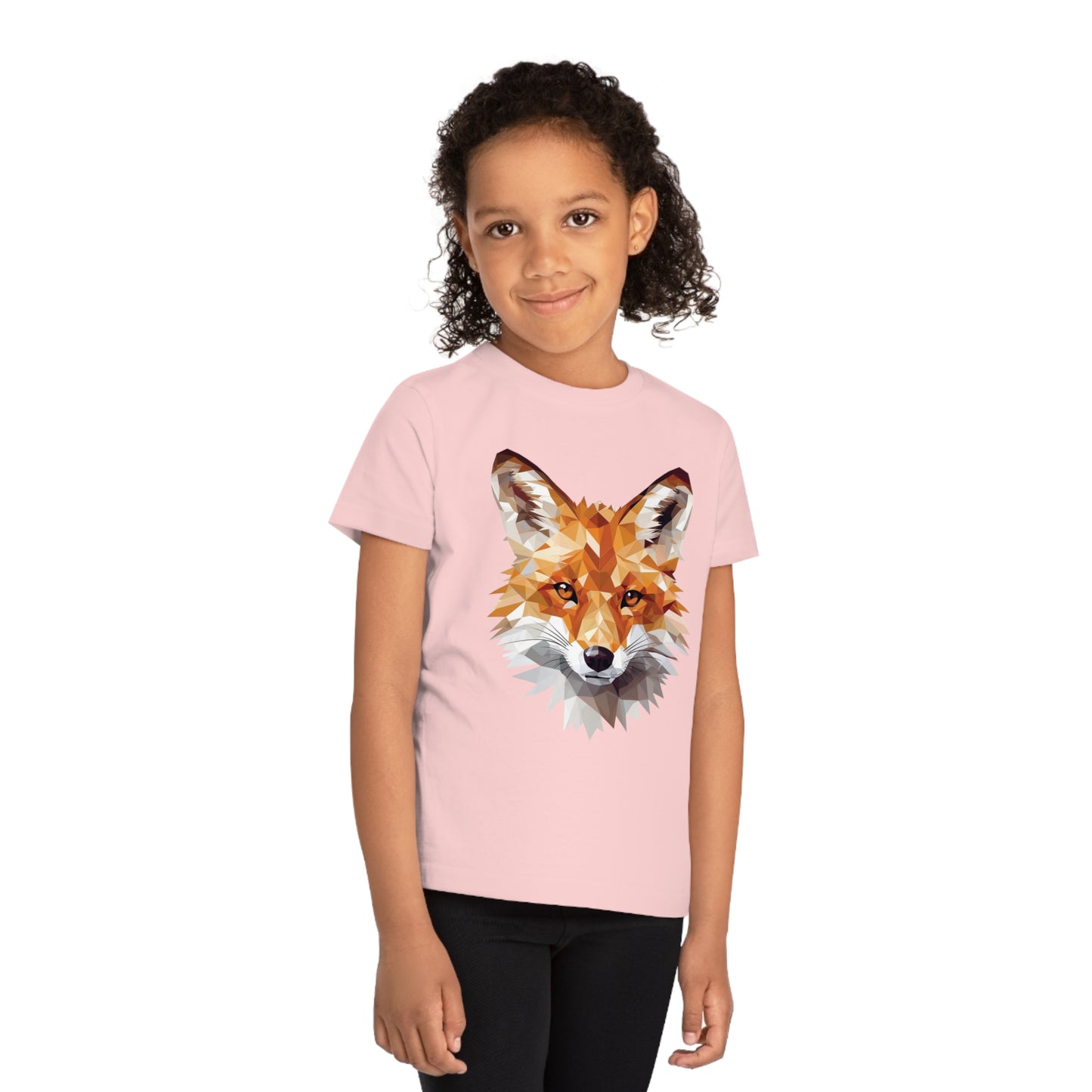 Fox Polygonal Kids T-Shirt - Embrace Clever Charm