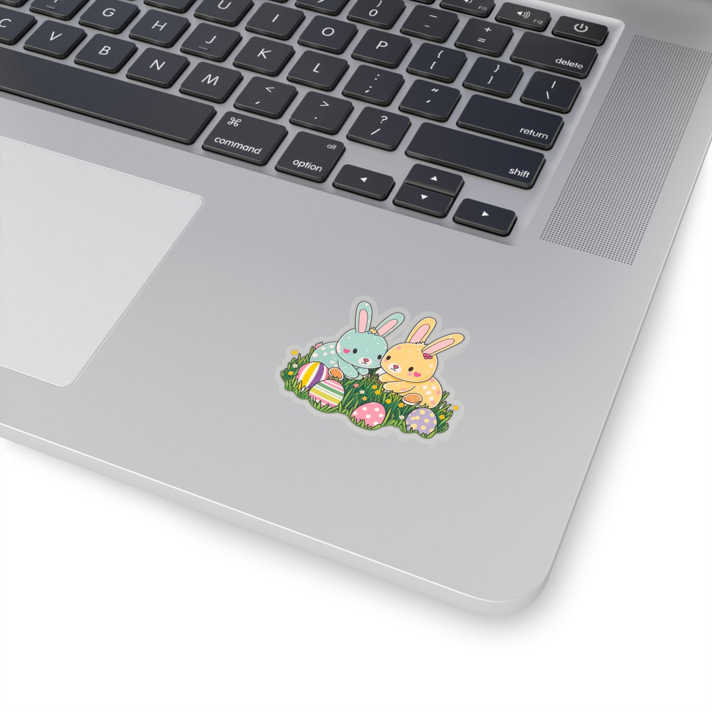 Kawaii Easter Rabbit Sticker - Add Some Cute and Festive Style to Your Tech