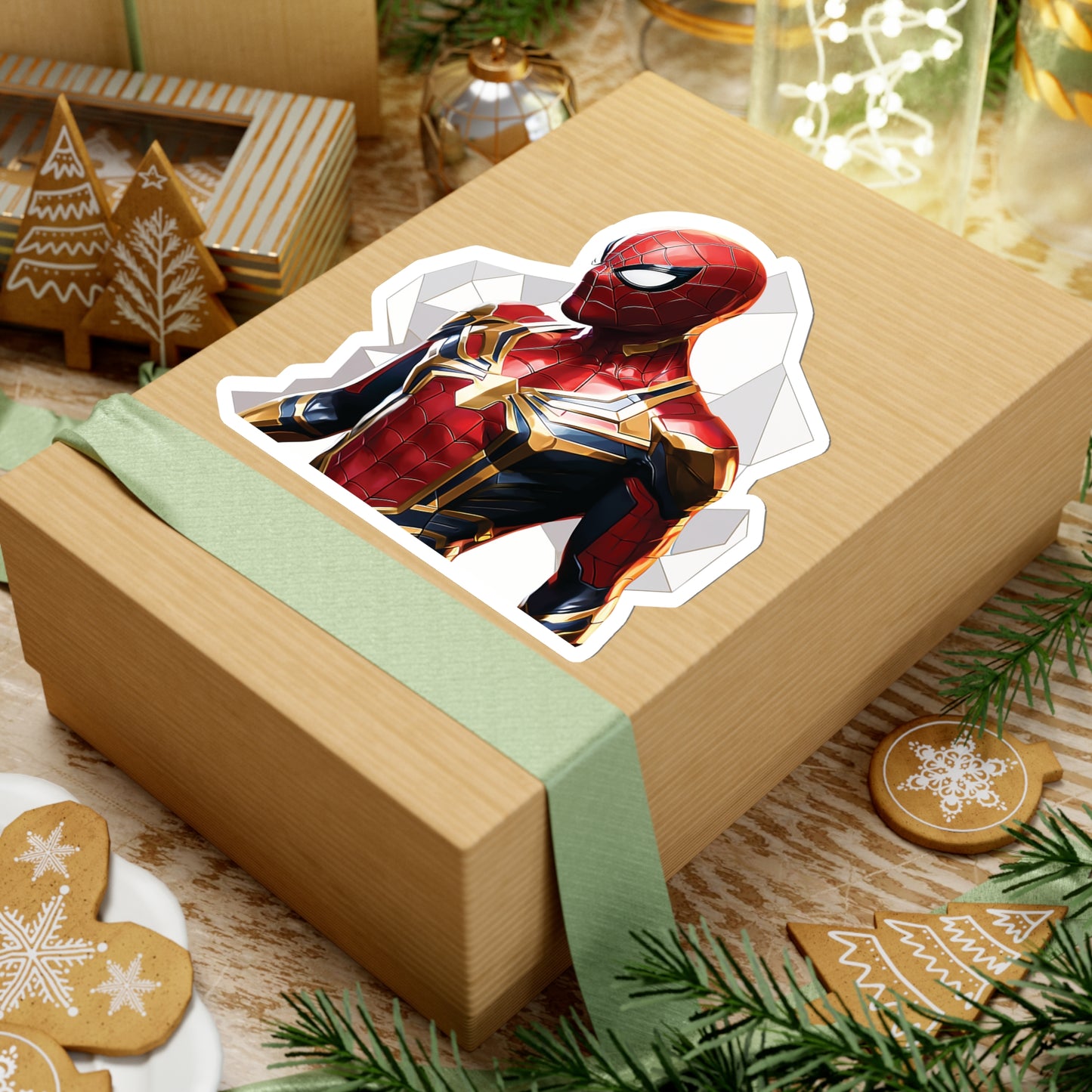 Spider Man Sticker in Iron Spider armor - Superhero Styling with a Modern Twist