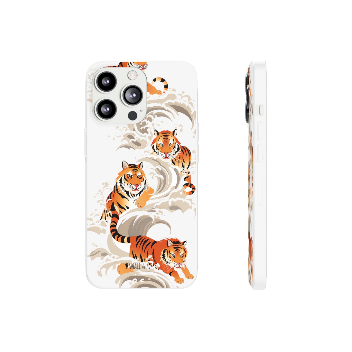 Elegant Chinese Ink Tiger Flexi Phone Case