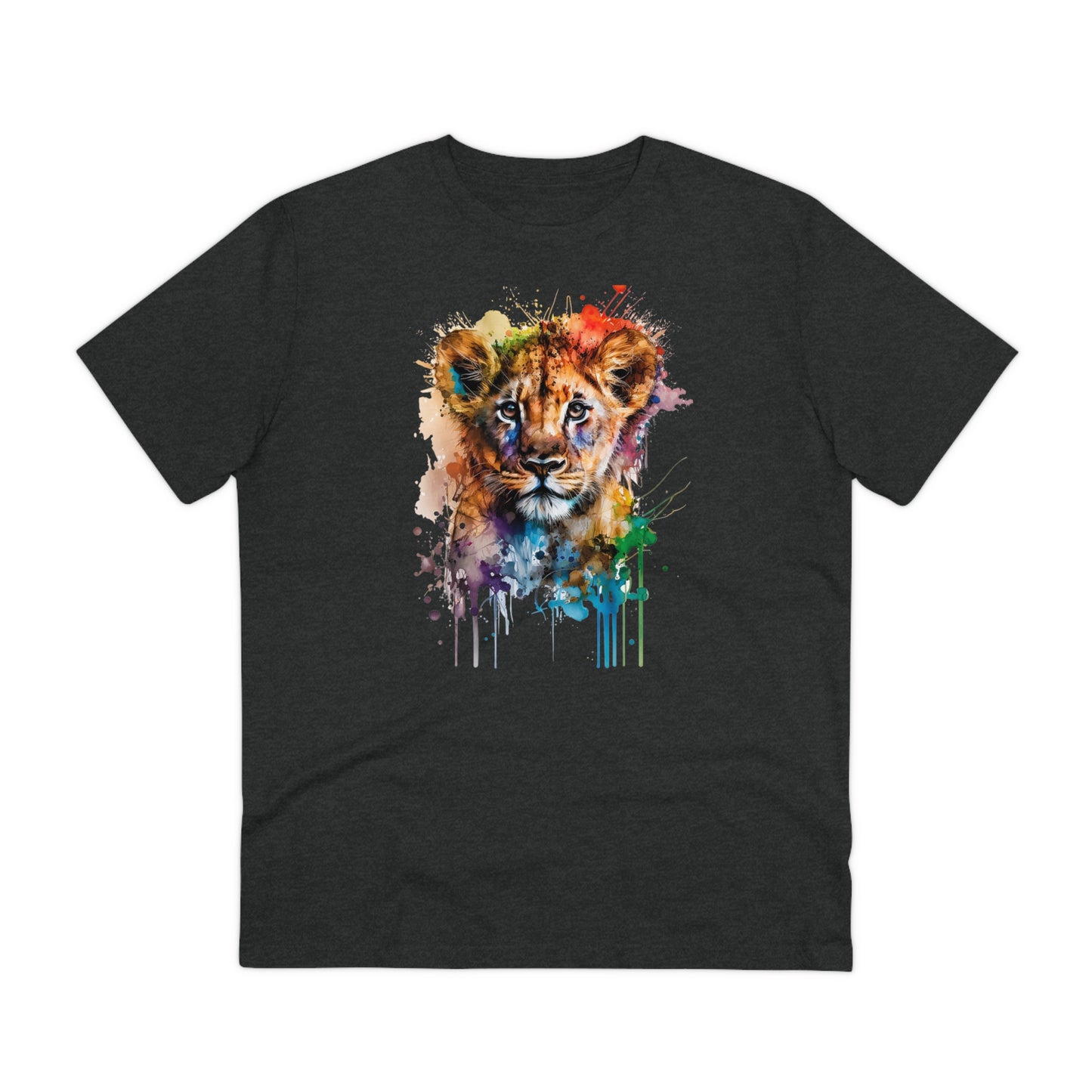 Cute Lion Cub in Watercolor Style Organic Unisex T-Shirt - Add Some Adorable and Eco-Friendly Style to Your Wardrobe