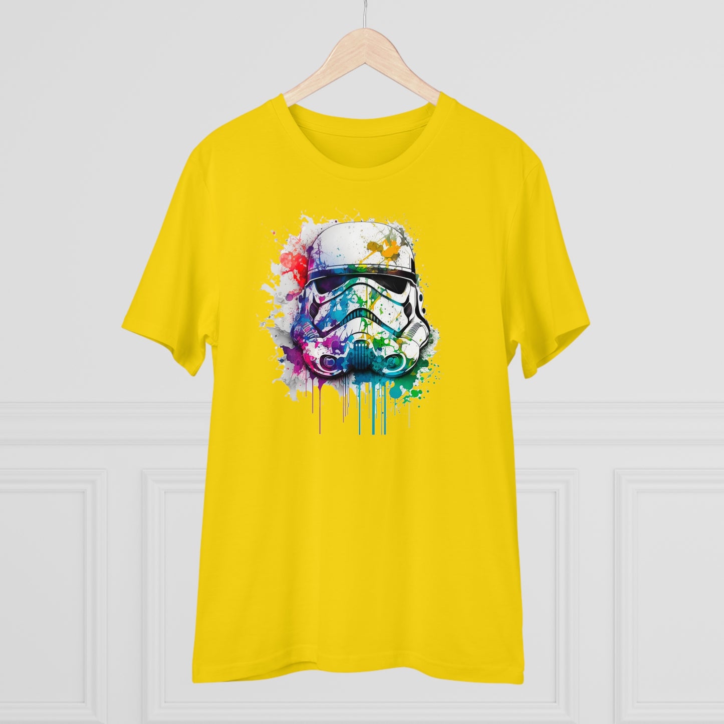Storm Trooper in Watercolor Style Organic Unisex T-Shirt - Add Some Unique and Eco-Friendly Style to Your Wardrobe