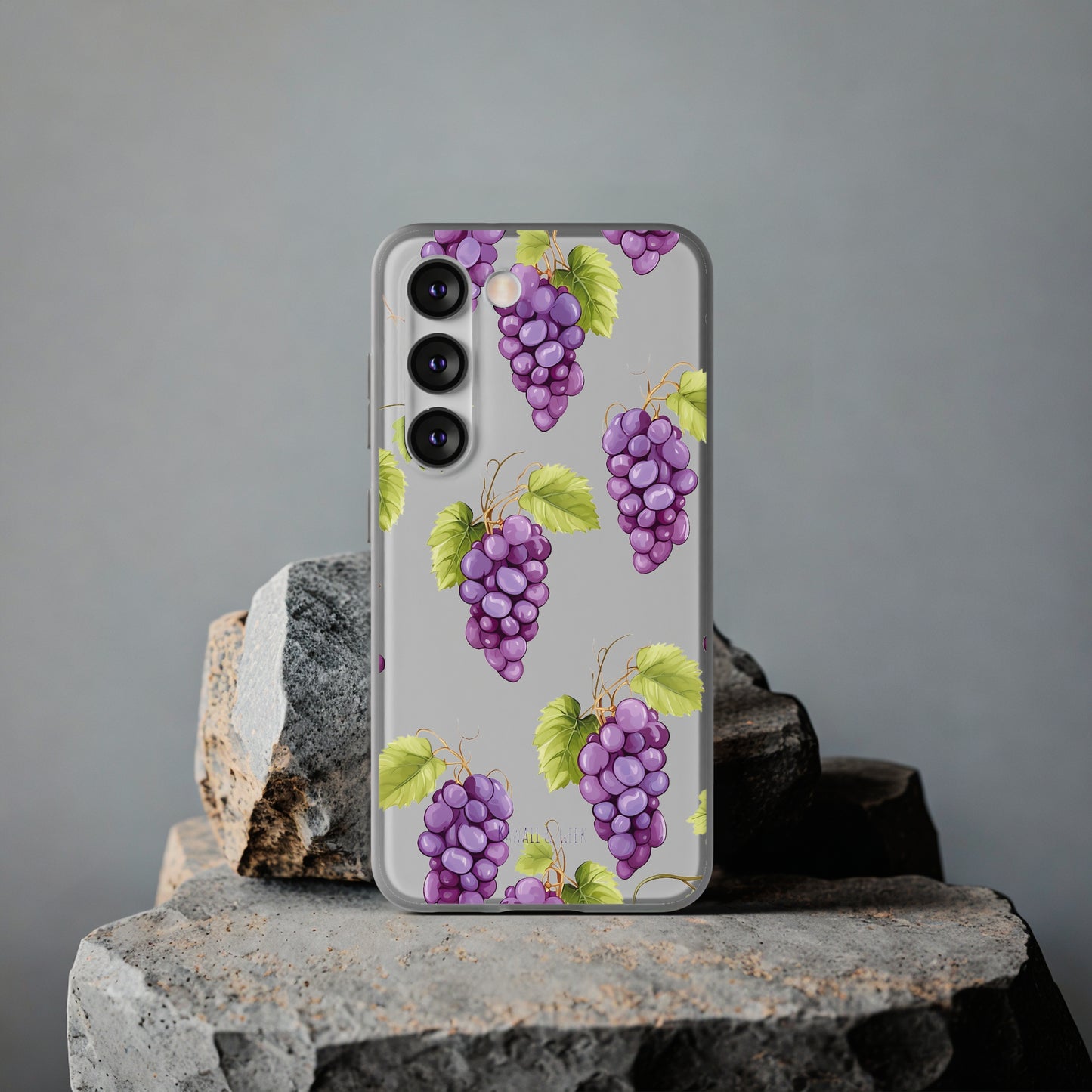 Flexi Grape Delight: Transparent Phone Case