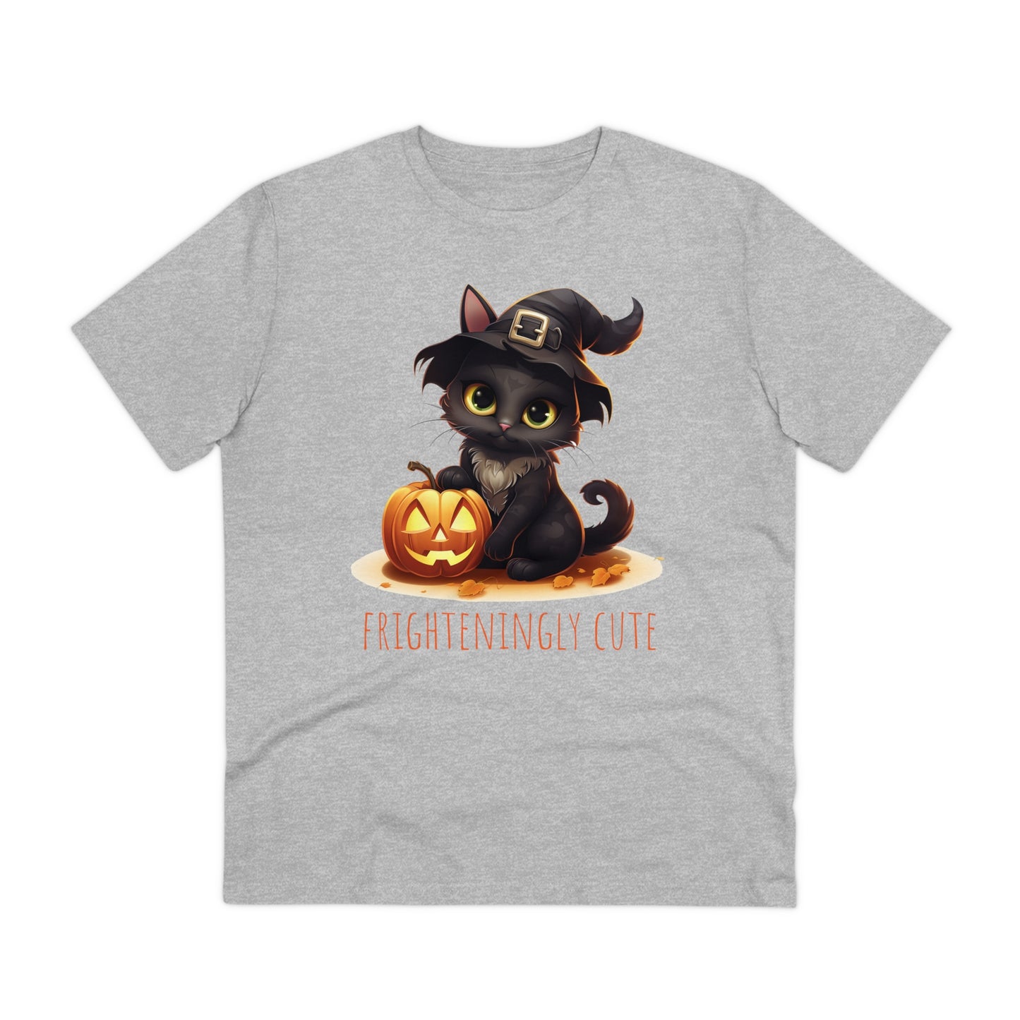 Frighteningly Cute: Halloween Black Cat Eco-Friendly T-shirt