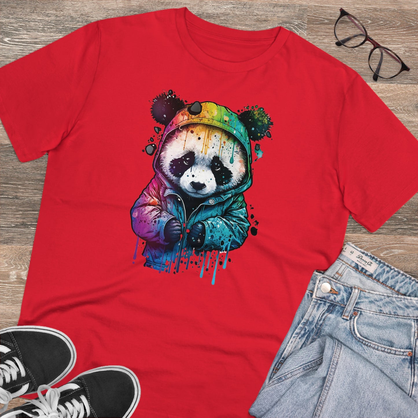Panda Organic Unisex T-Shirt - Add Some Fun and Eco-Friendly Style to Your Wardrobe