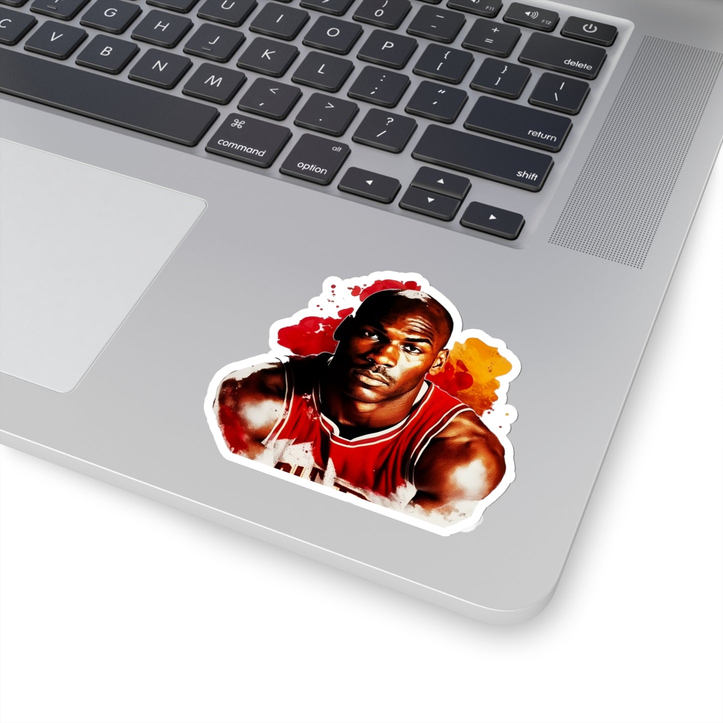 Michael Jordan in Watercolor Style Sticker - Add Some Iconic and Artistic Style to Your Tech