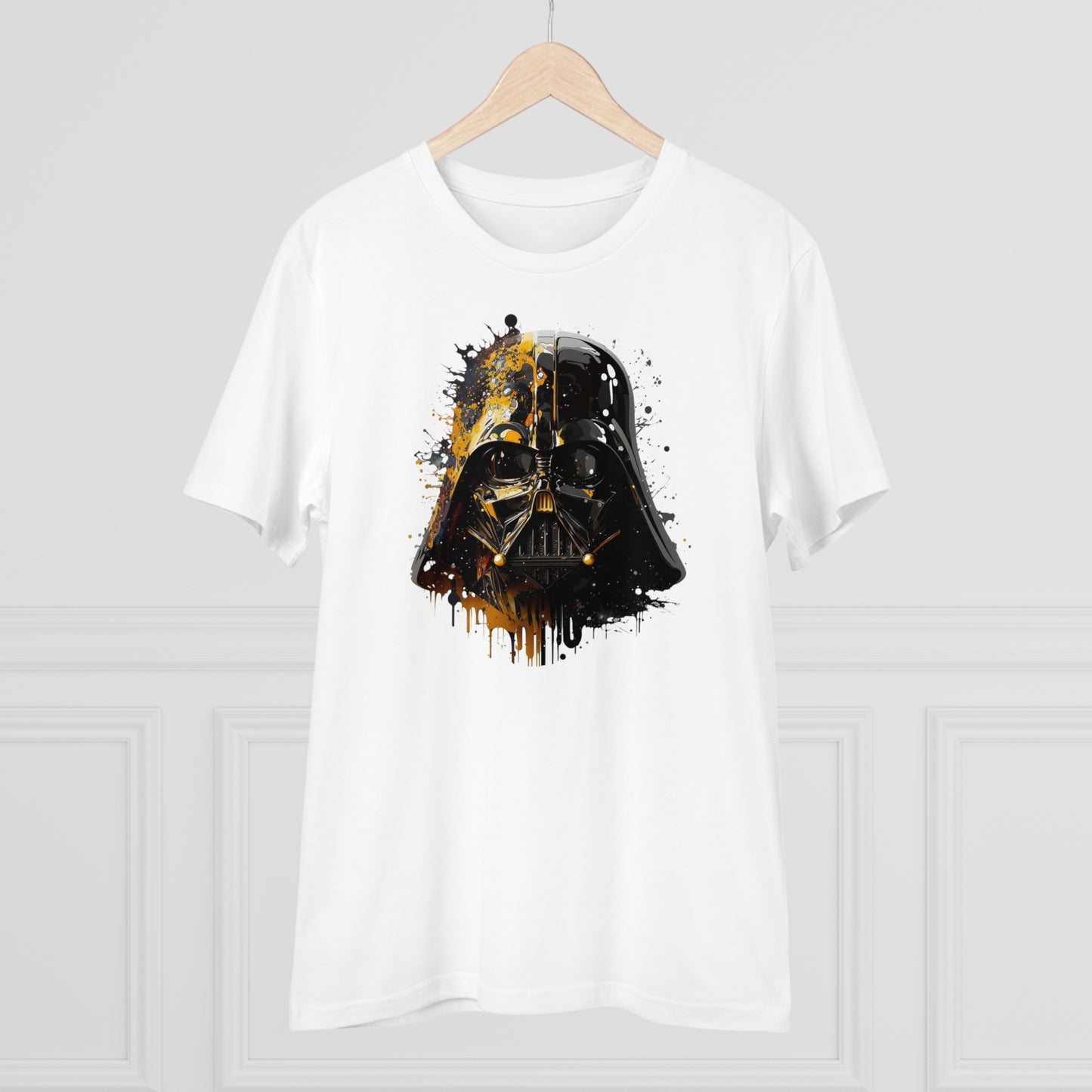 Darth Vader in Watercolor Style Eco-Friendly Unisex T-Shirt - Add Some Artistic and Sustainable Style to Your Wardrobe