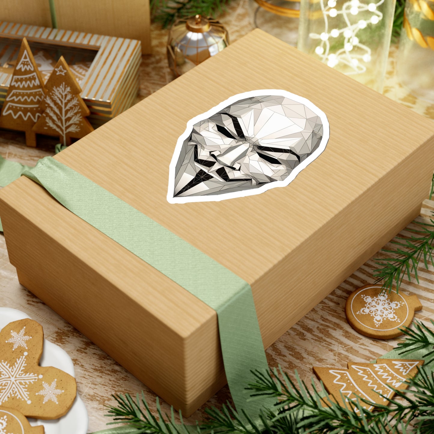 V for Vendetta Mask Sticker - Embrace Freedom's Masked Avenger