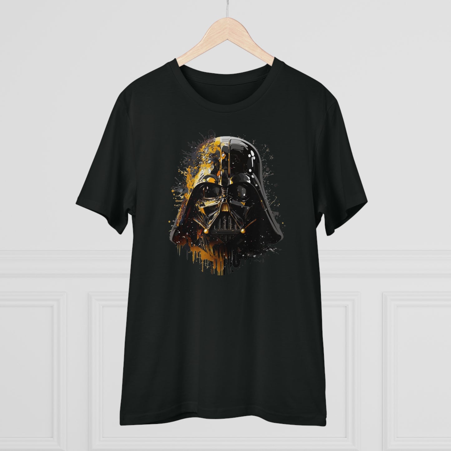 Darth Vader in Watercolor Style Eco-Friendly Unisex T-Shirt - Add Some Artistic and Sustainable Style to Your Wardrobe