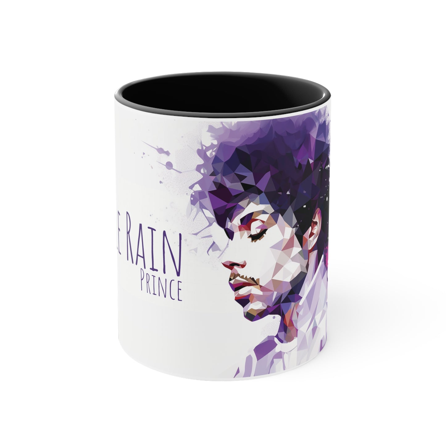 Prince Geometric Bicolor Mug - Celebrate the Iconic 'Purple Rain'