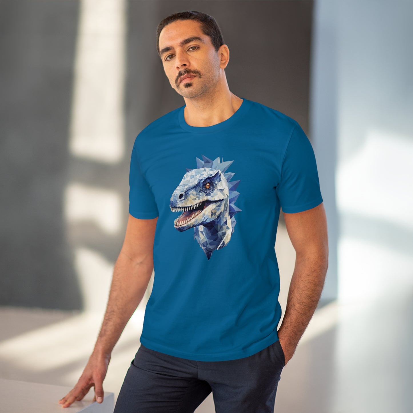Velociraptor Polygonal T-Shirt - Embrace Fierce Jurassic Style