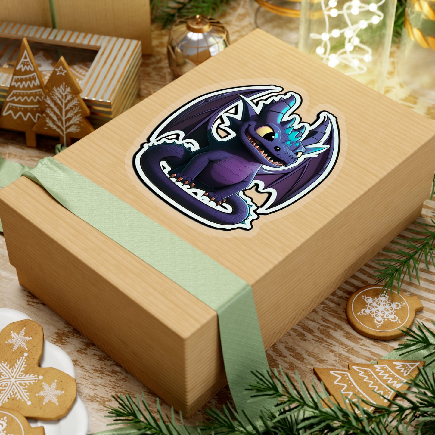 Kawaii Purple Dragon Sticker - Add Some Cute and Unique Style to Your Tech