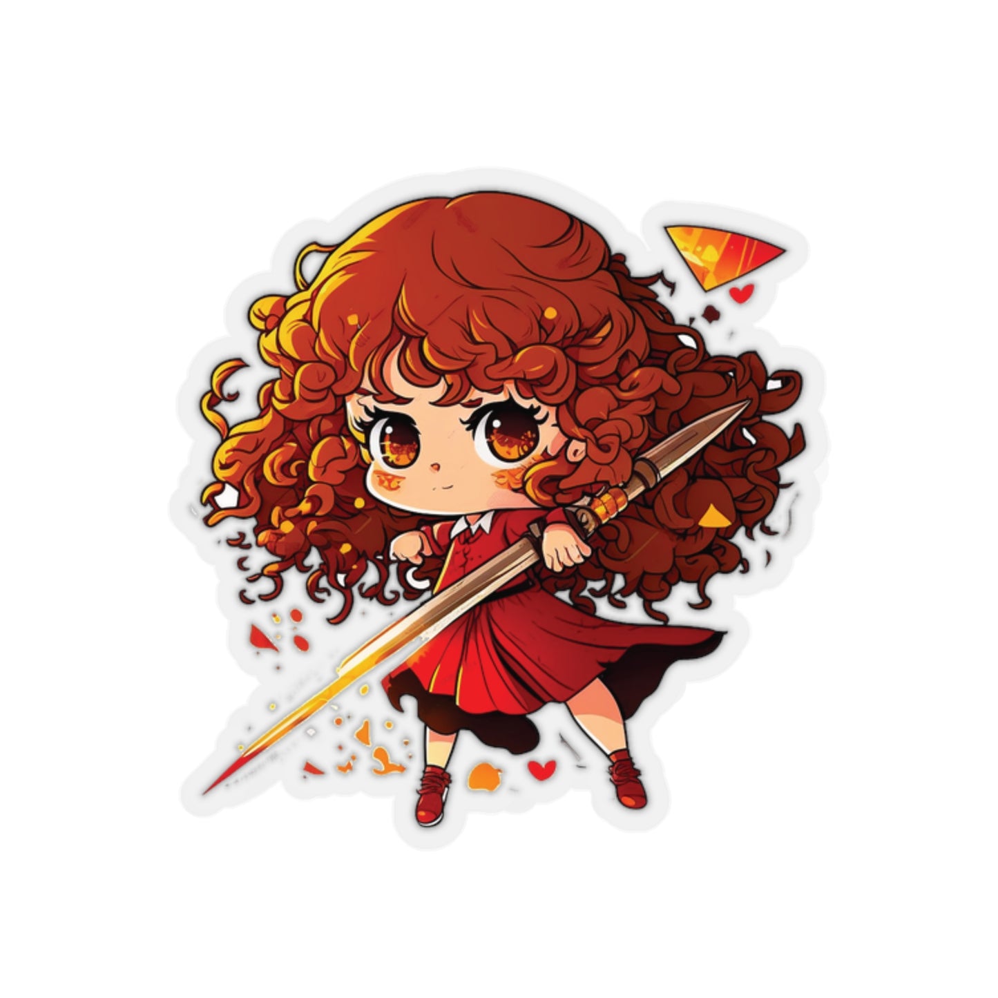 Hermione Granger Sticker ready for battle - Add Some Cute and Magical Style to Your Tech - Harry Potter