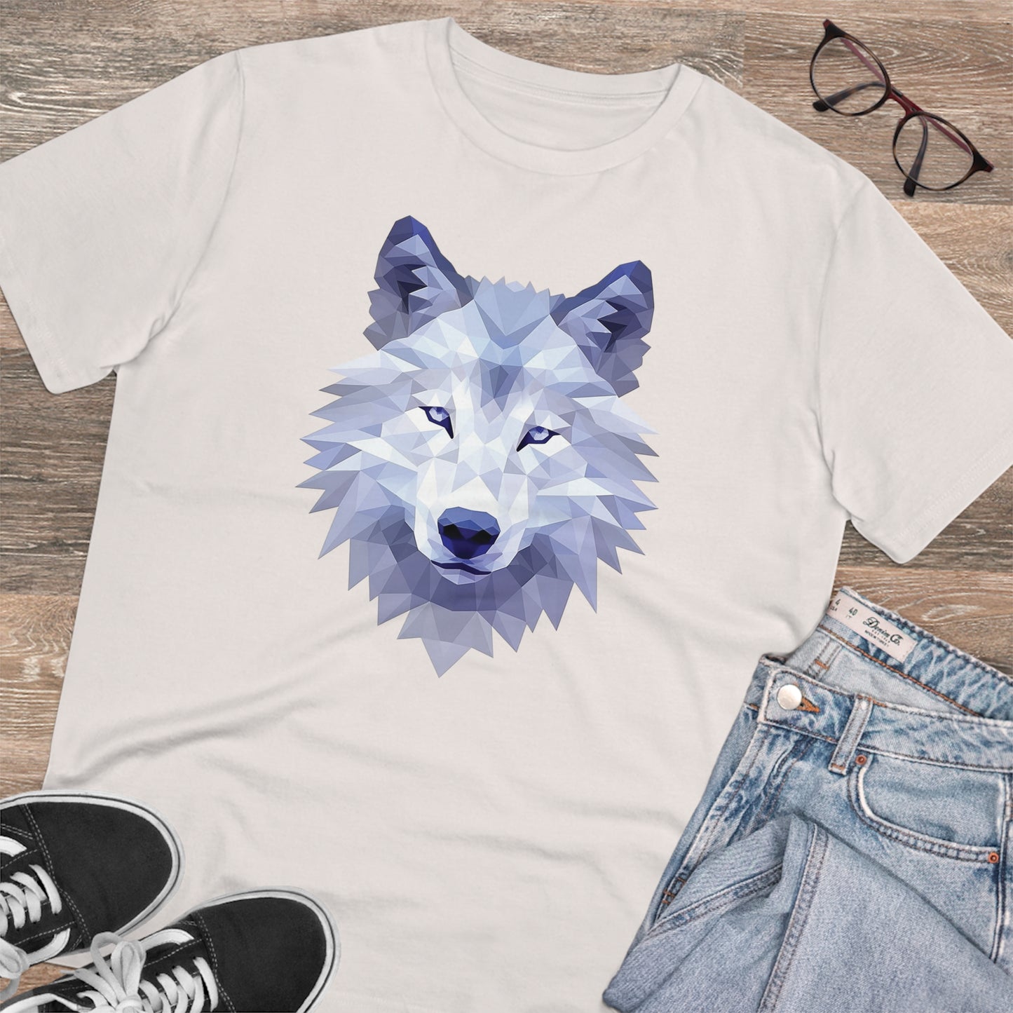 Wolf Polygonal T-Shirt - Embrace Wild Harmony