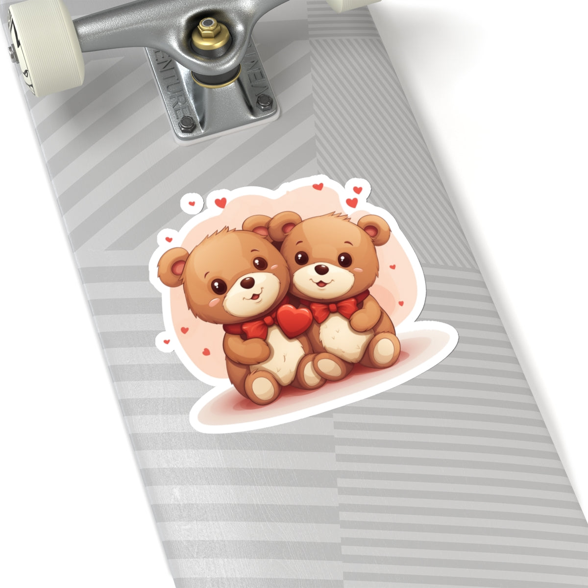 Valentine's Teddy Bear Heart Sticker