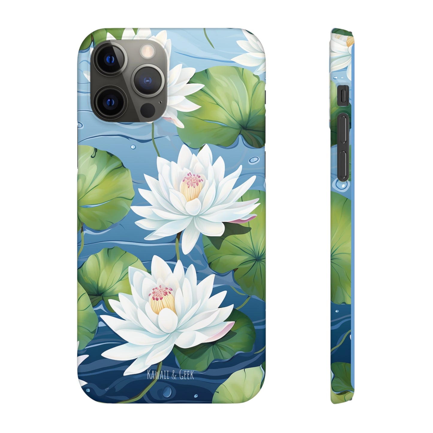 Elegant Water Lilies: Premium Phone Case