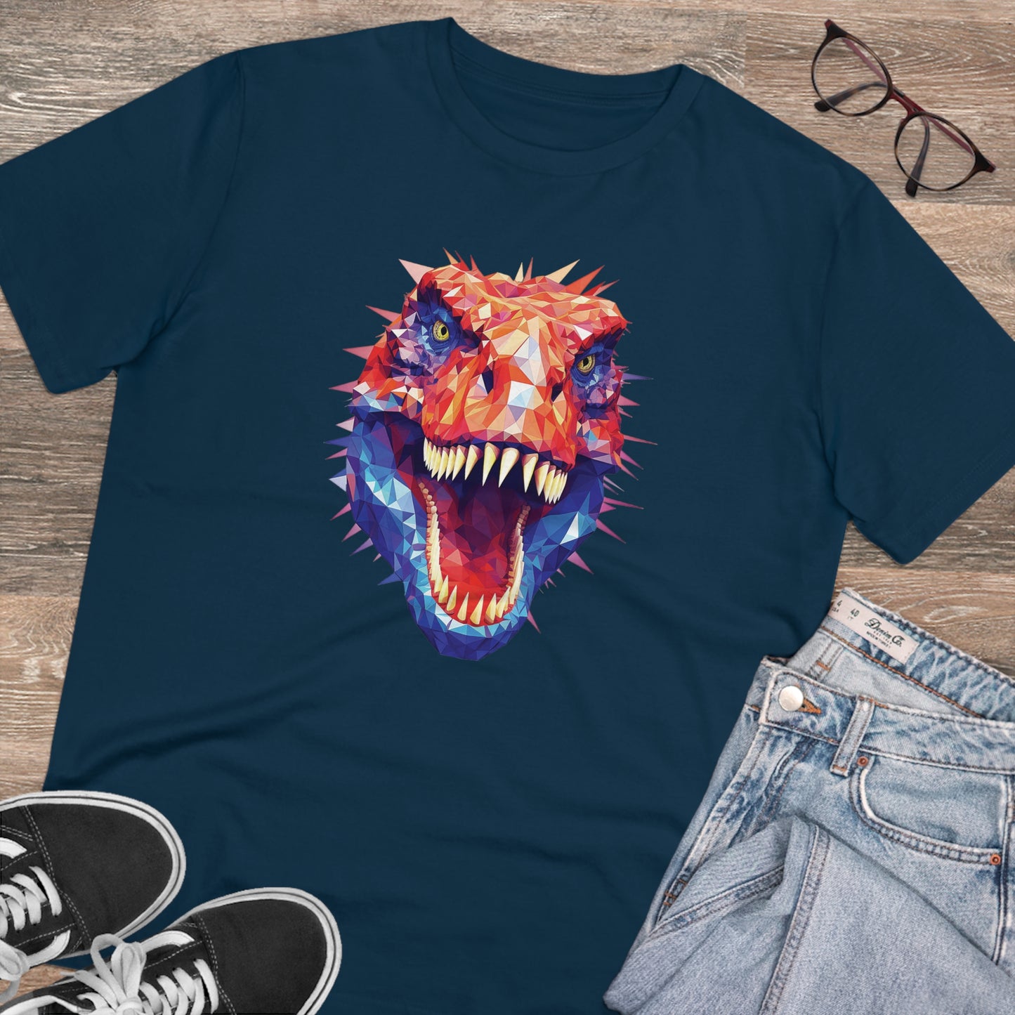 T-Rex Polygonal T-Shirt - Unleash Prehistoric Style