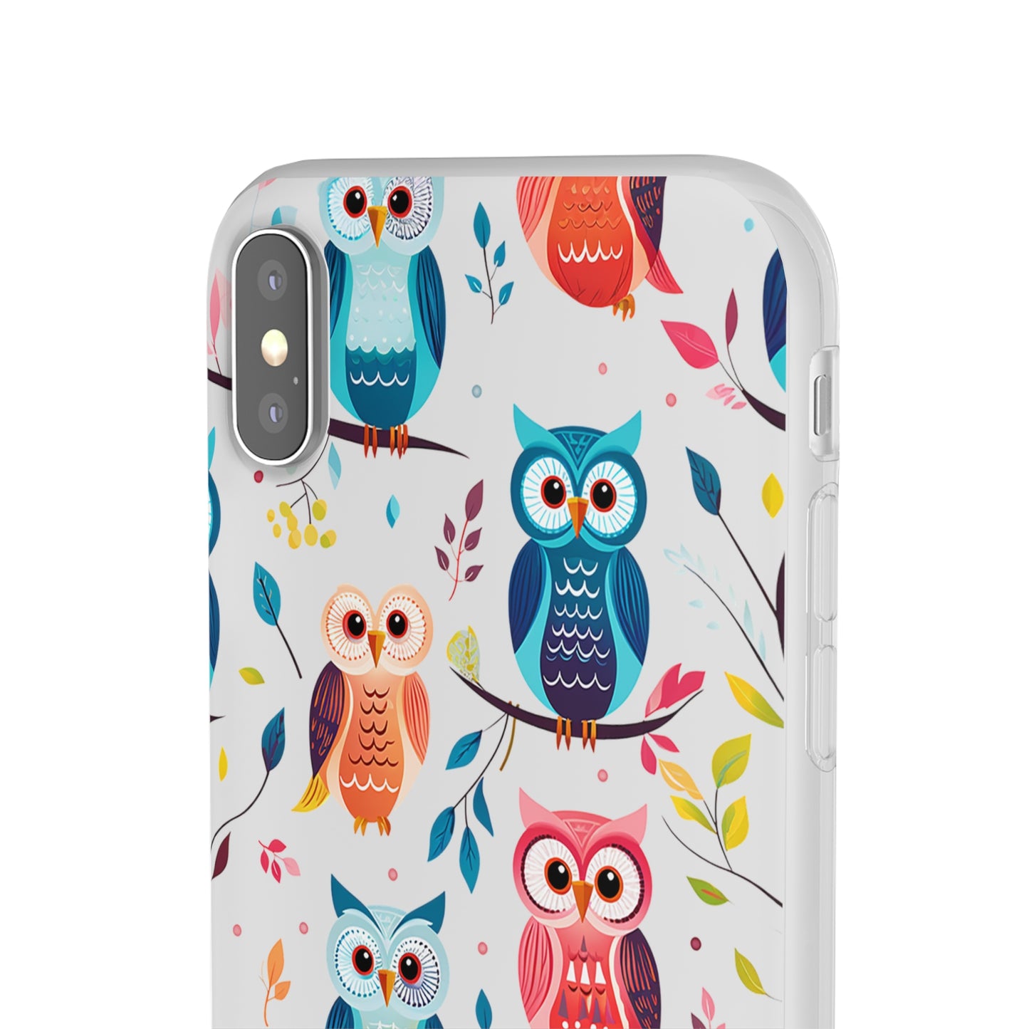 Whimsical Owl Flexi and Transparent Phone Case