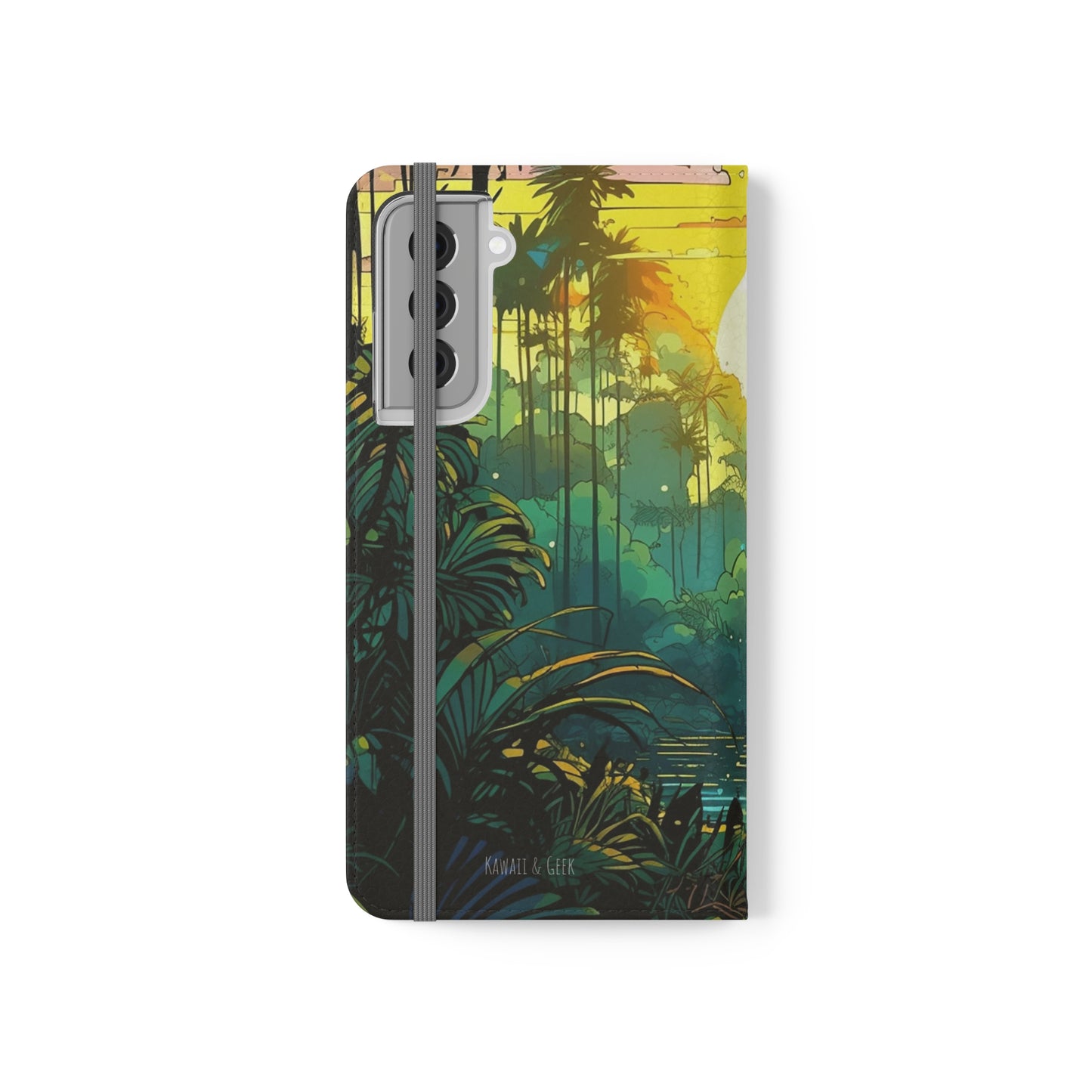 Rainforest at Sunset Flip Phone Case - Capture the Serenity of Nature on Your Device