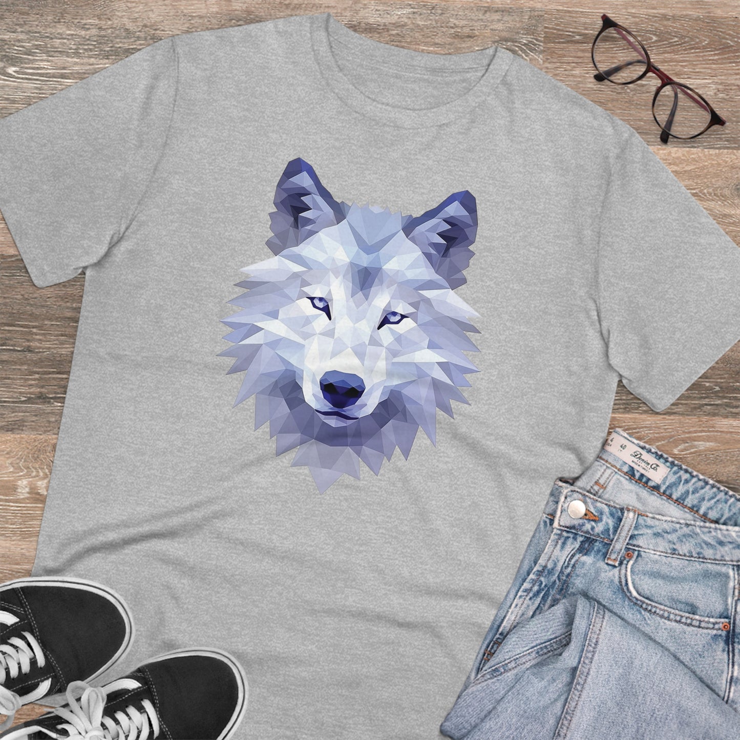 Wolf Polygonal T-Shirt - Embrace Wild Harmony
