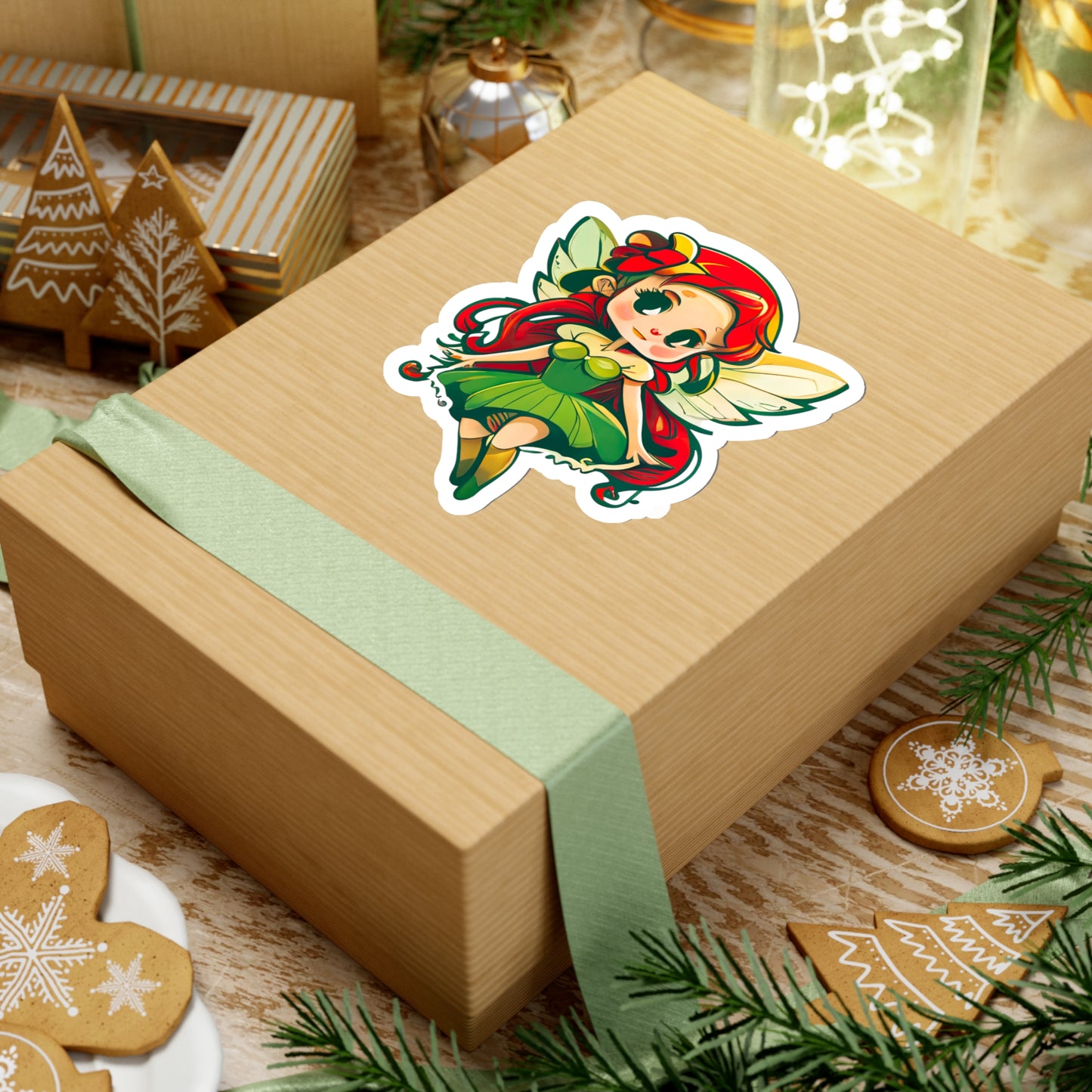 Kawaii Green Fairy Sticker - Add Some Cute and Magical Style to Your Tech