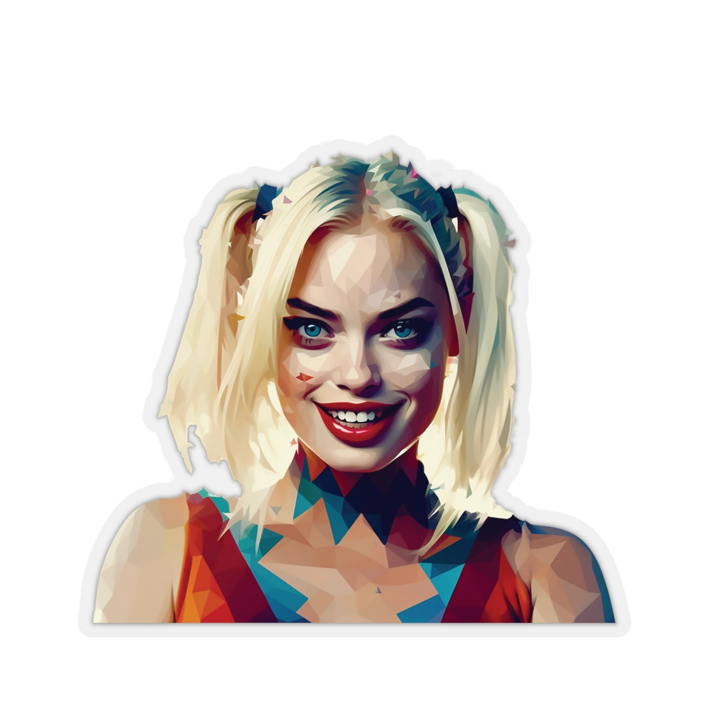 Margot Robbie Harley Quinn Sticker - A Faceted Tribute to the Queen of Chaos
