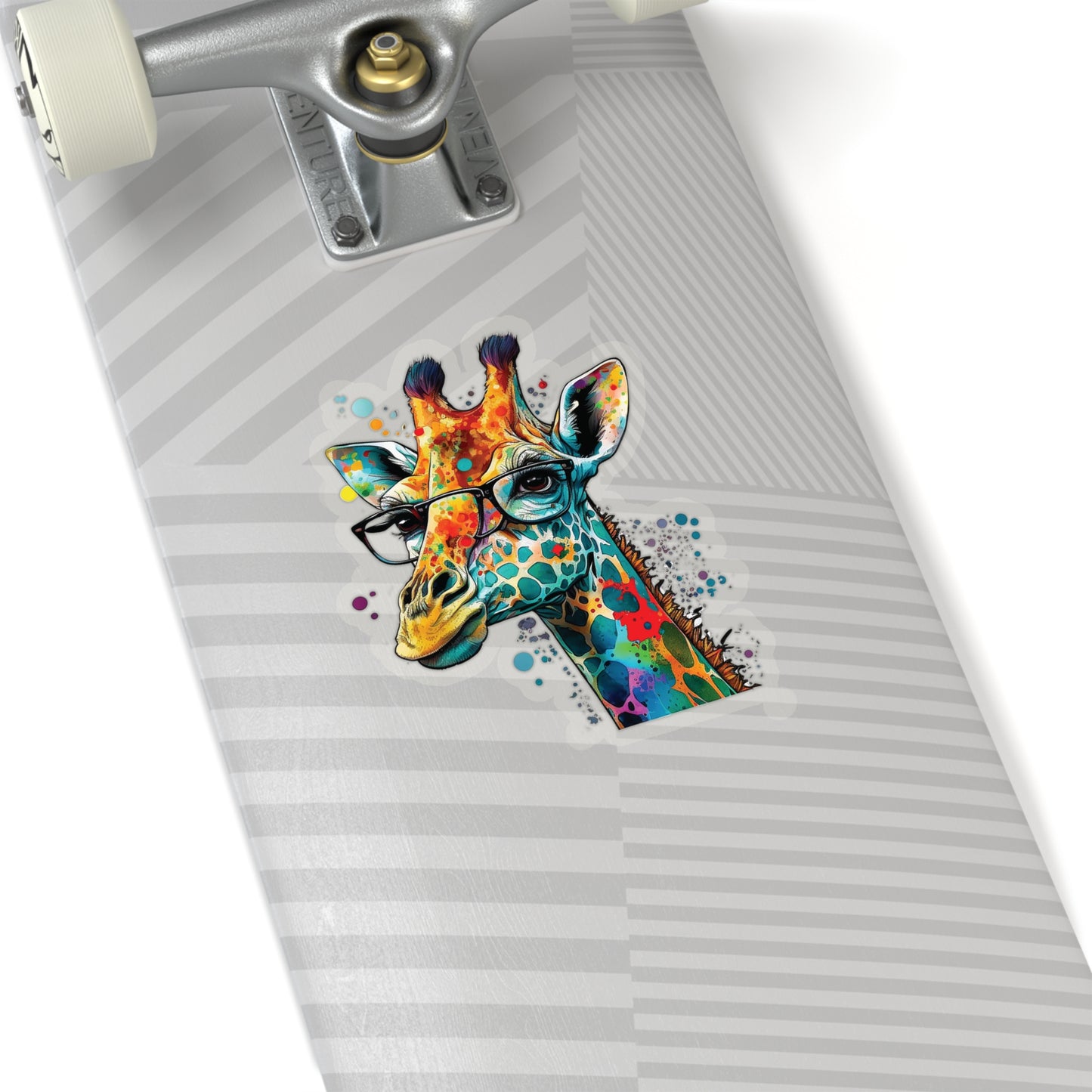 Giraffe Sticker - Add Some Pop-Art and Watercolor Style to Your Tech