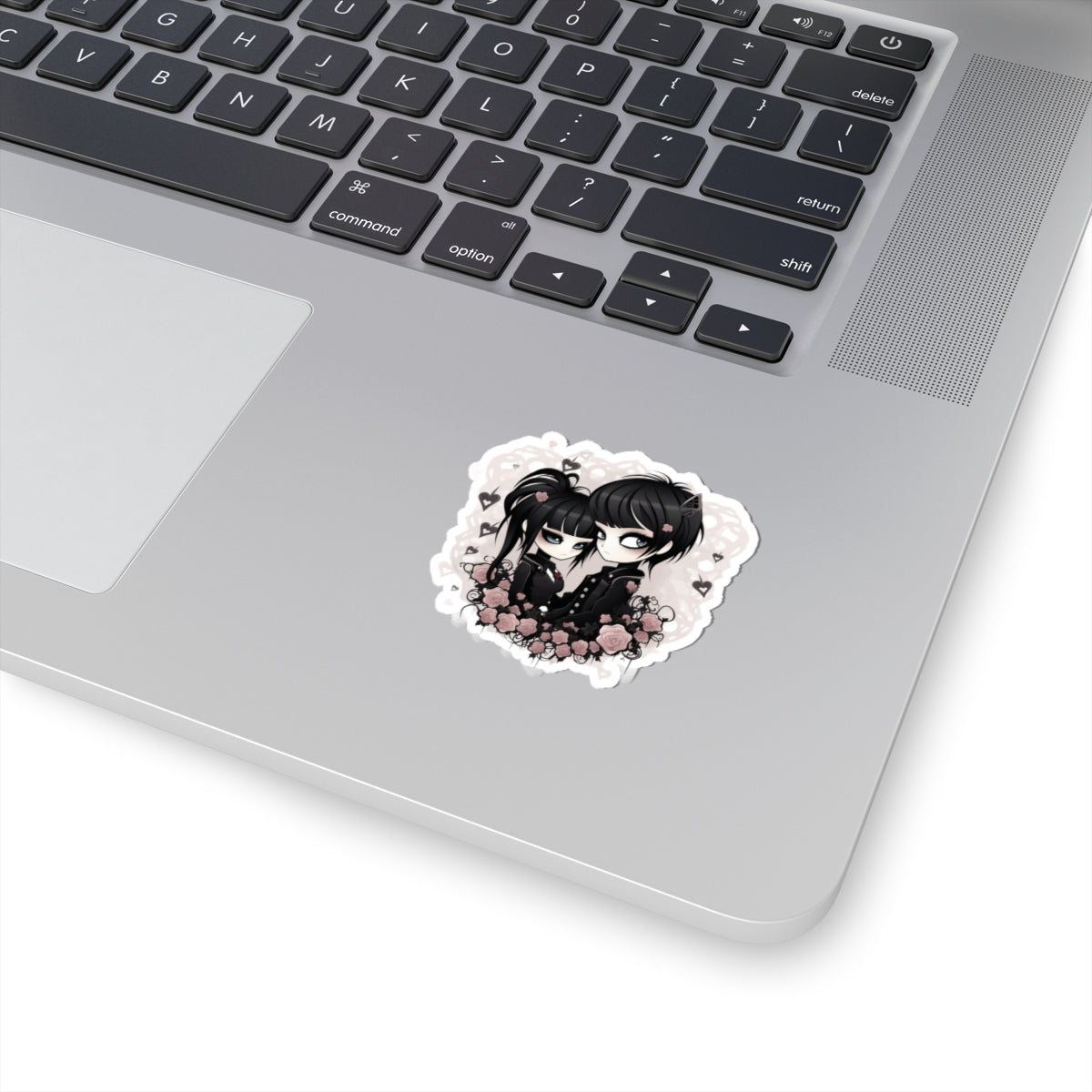 Gothic Couple Sticker - Cute Black Eyes - Valentine's Day
