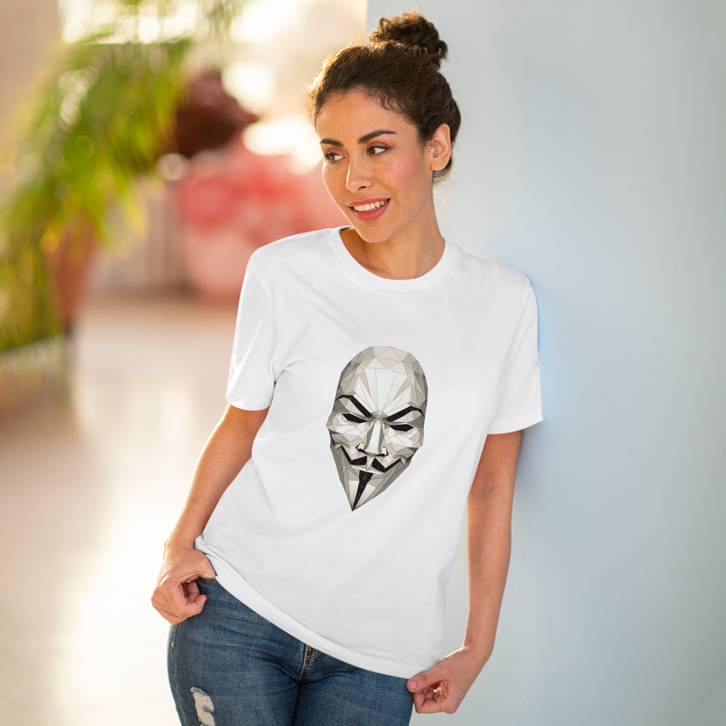 V Mask Polygonal T-Shirt - Embrace Anonymous Resistance