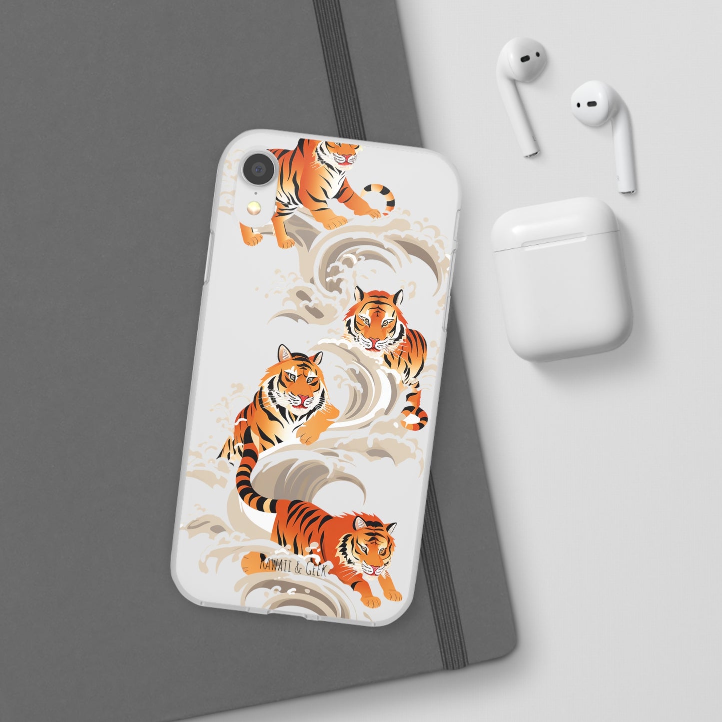 Elegant Chinese Ink Tiger Flexi Phone Case