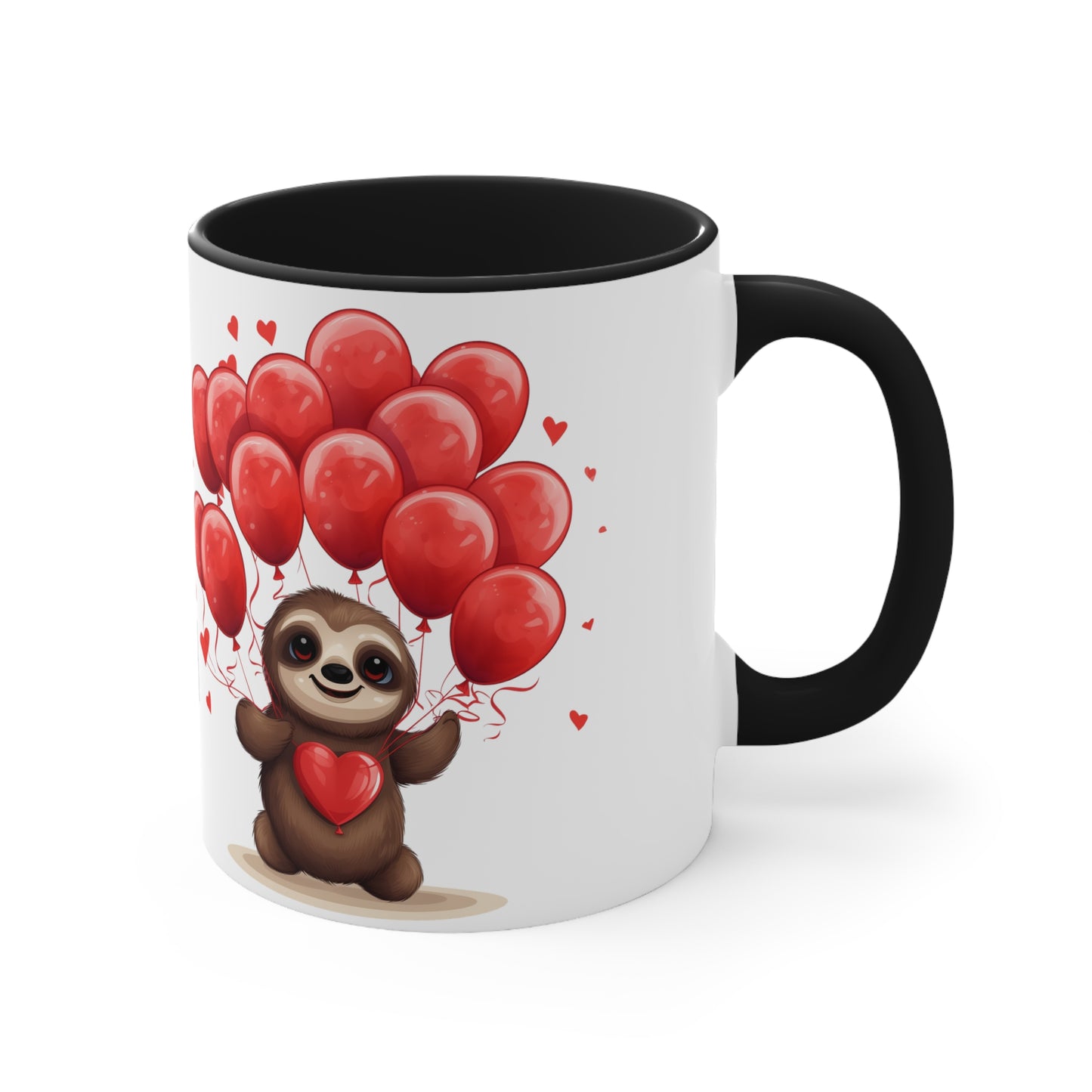 Sloth Love Balloon Mug - 11oz Bicolor 'Slow Love' Cup Valentine's Special