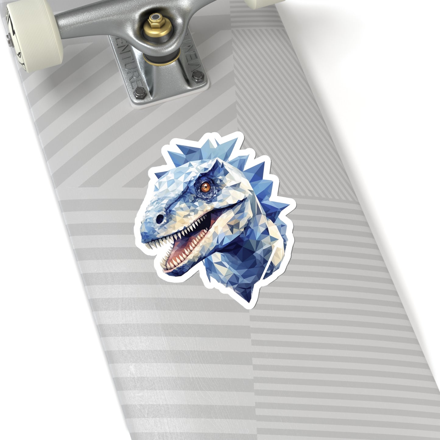 Velociraptor Geometric Vector Sticker - Unleash Jurassic Agility