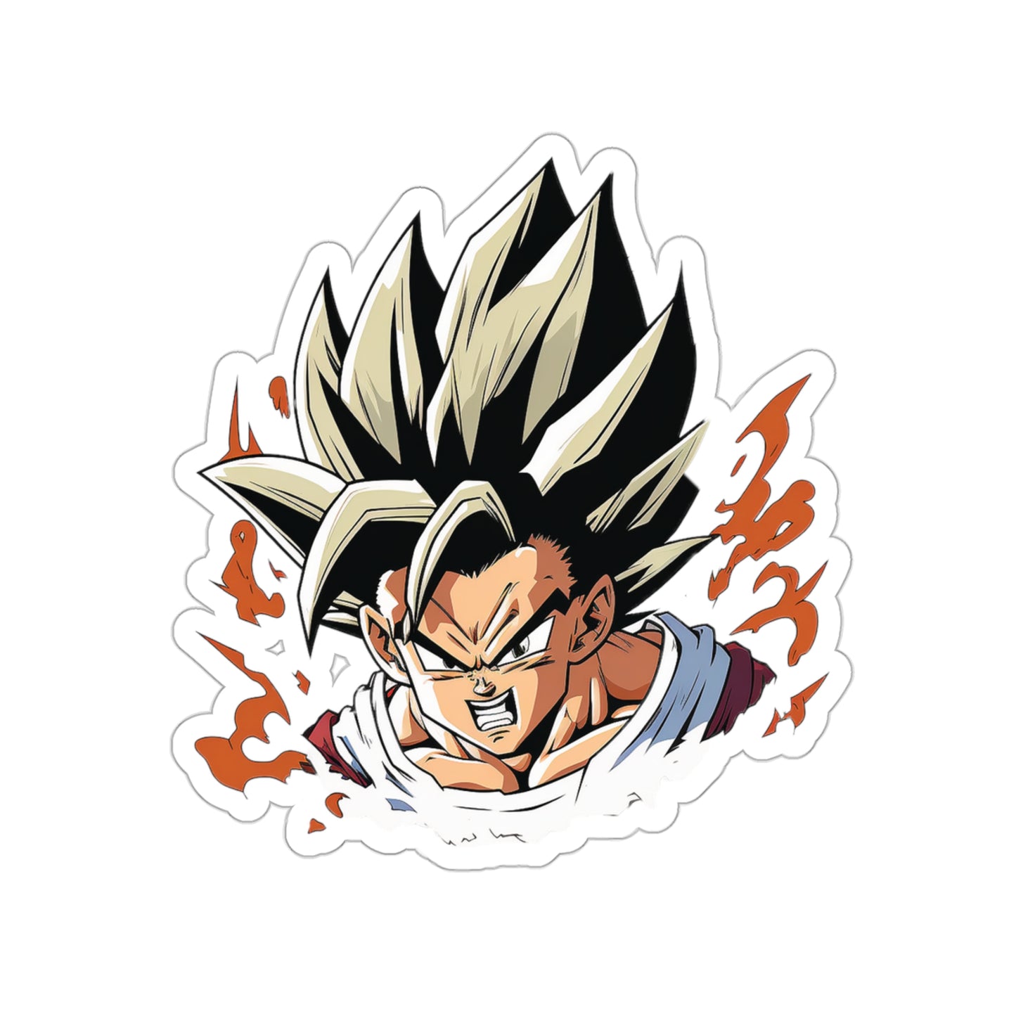 San Goku Sticker - Add Some Powerful and Intense Style to Your Tech - Dragon Ball