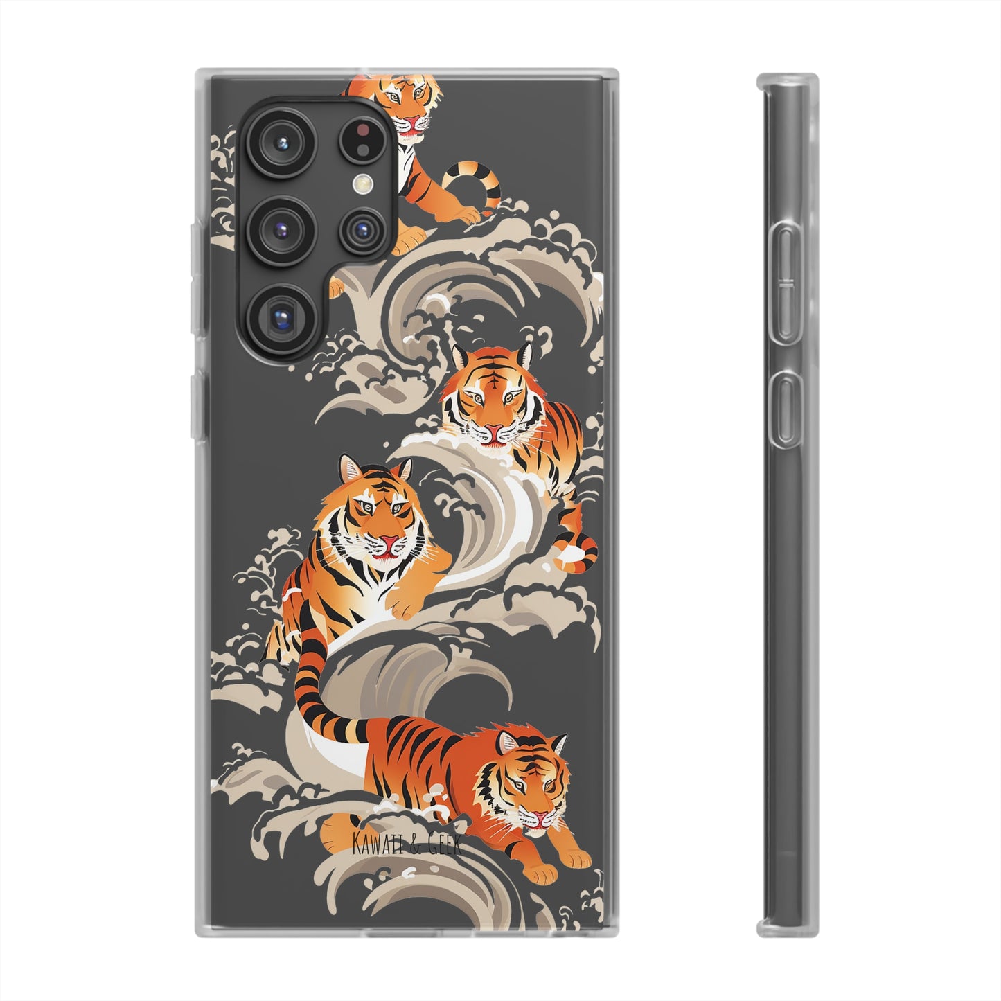 Elegant Chinese Ink Tiger Flexi Phone Case