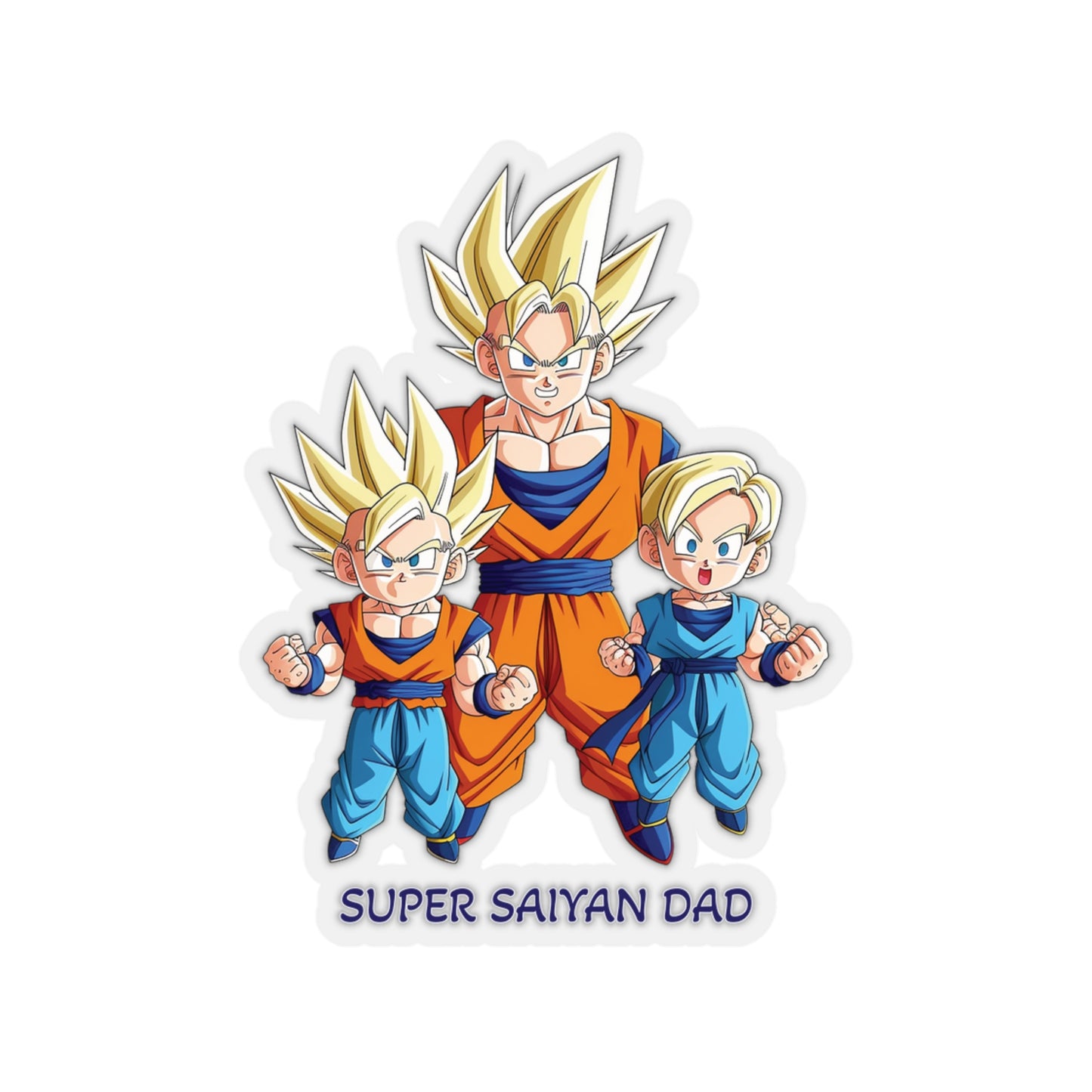 Super Saiyan Dad - Father's Day Sticker - Celebrate Fatherhood with the Power of Saiyans - Dragon Ball