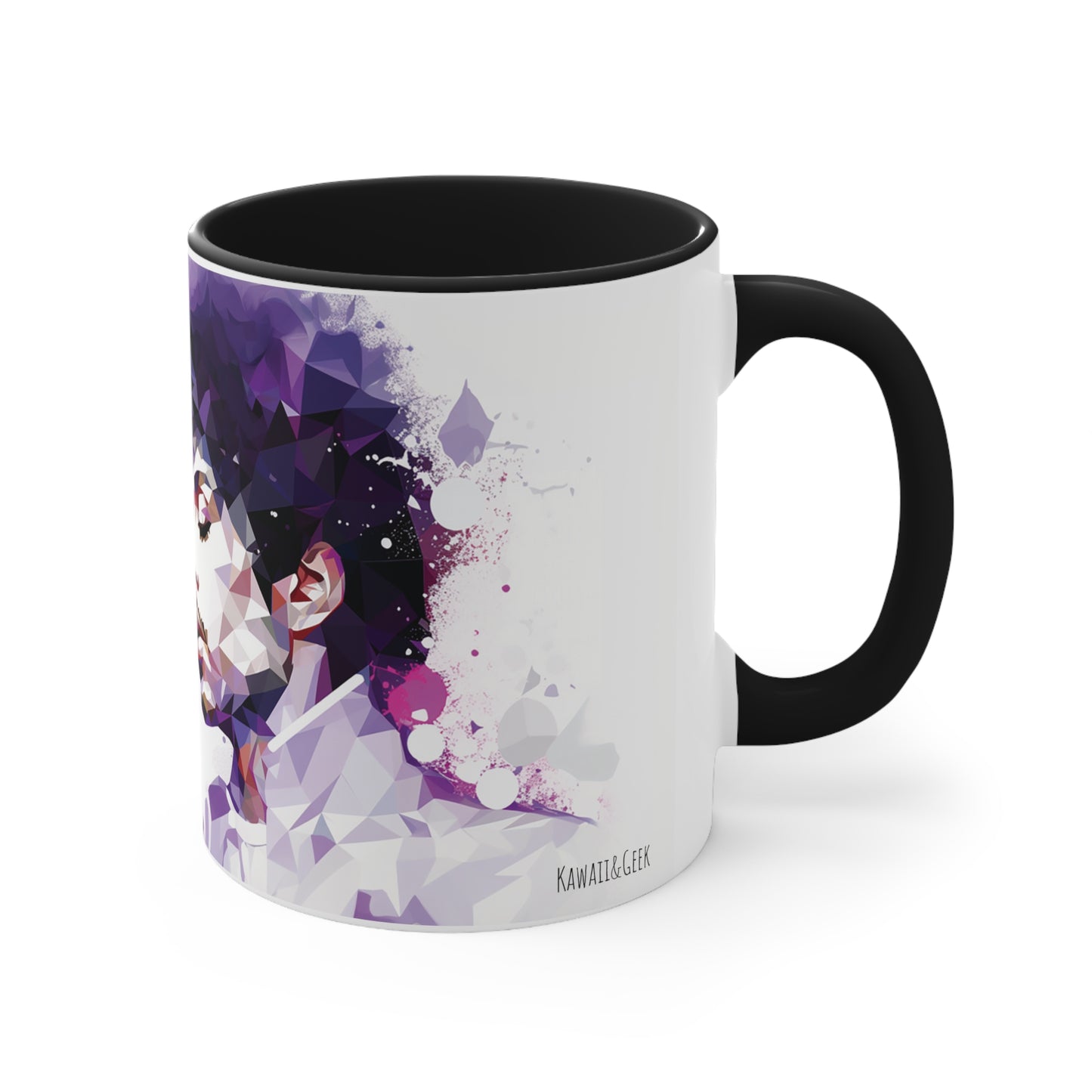Prince Geometric Bicolor Mug - Celebrate the Iconic 'Purple Rain'