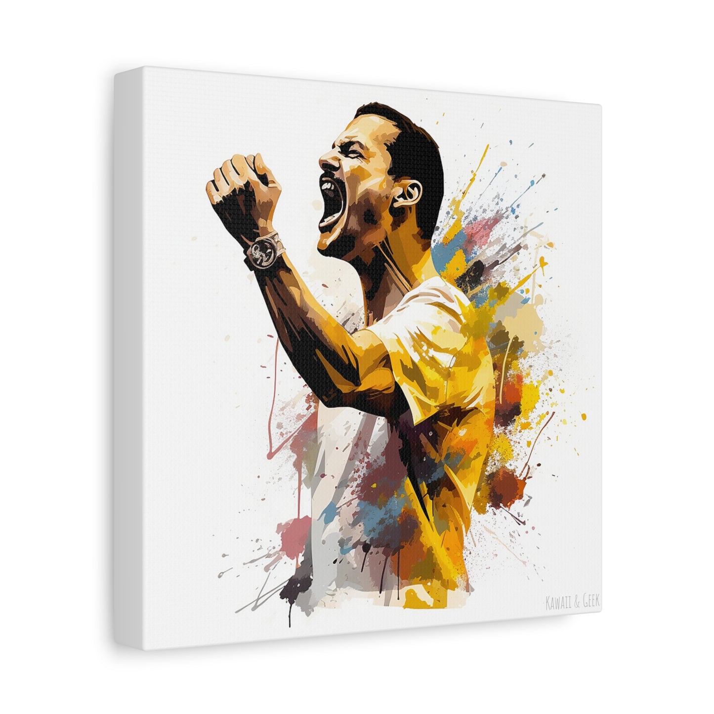 Freddie Mercury Watercolor Elegance Cotton Canvas
