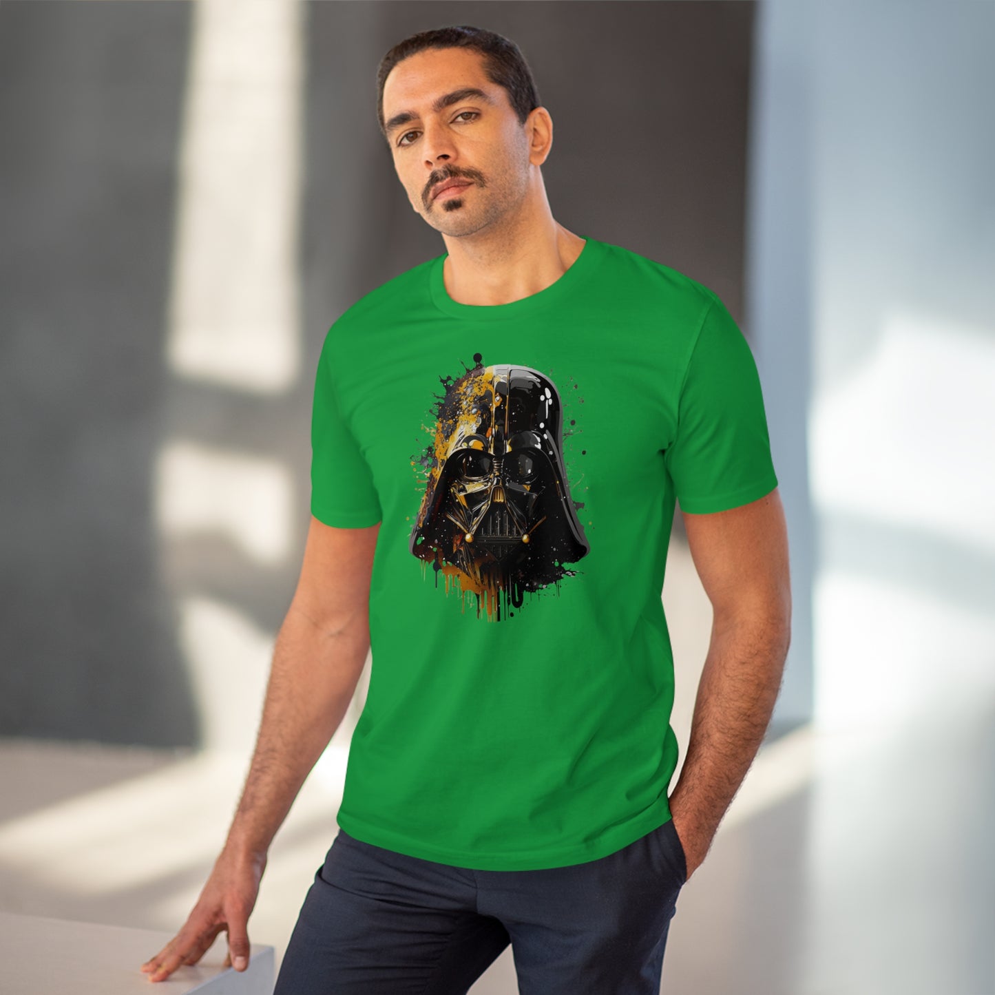 Darth Vader in Watercolor Style Eco-Friendly Unisex T-Shirt - Add Some Artistic and Sustainable Style to Your Wardrobe