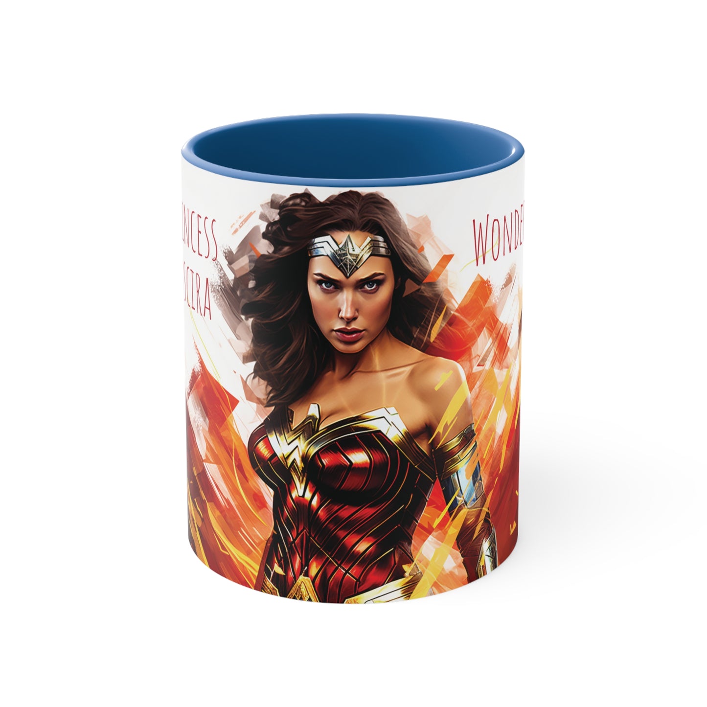 Wonder Woman Geometric Bicolor Mug - Diana, Princess of Themyscira