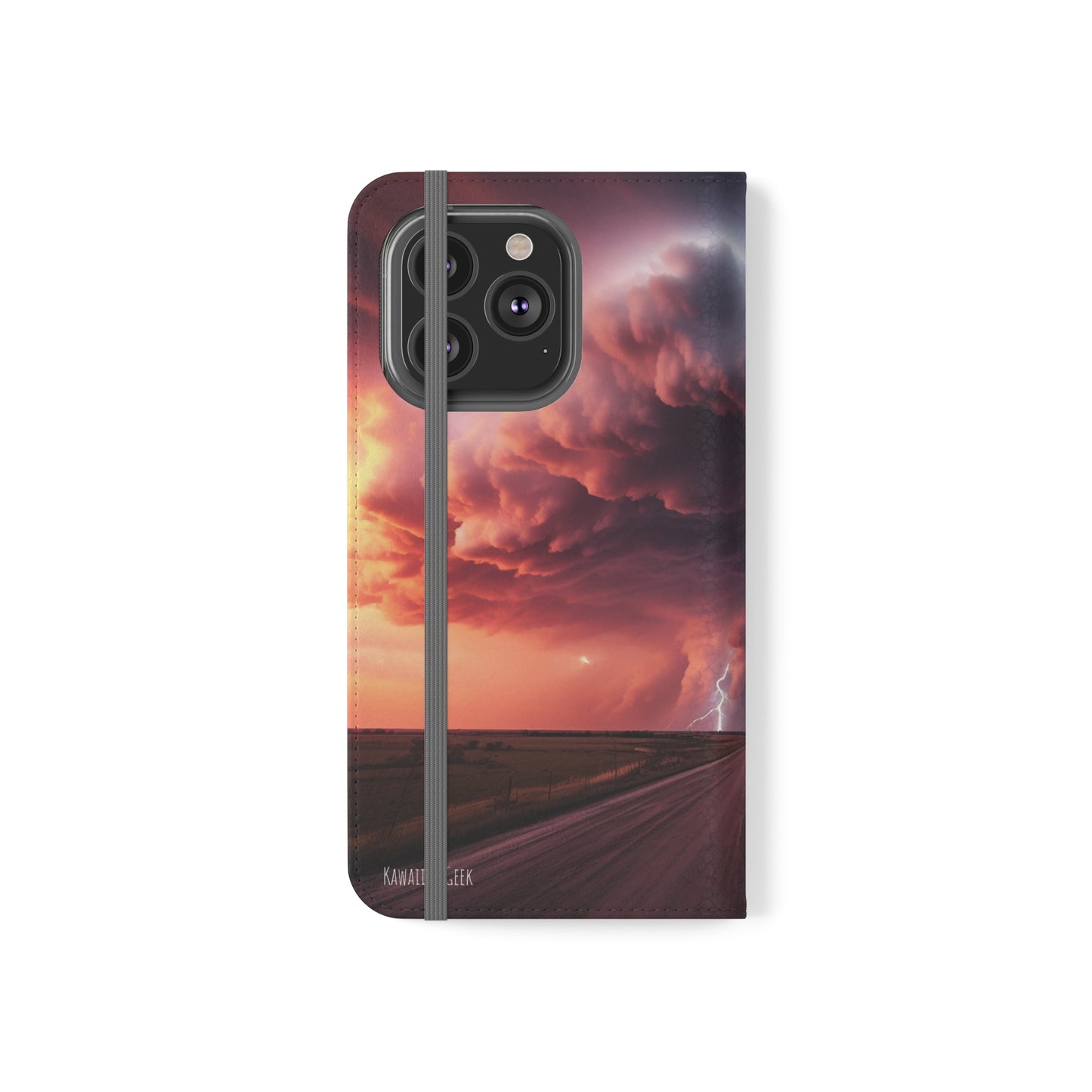 Super Cell Tornado Lightning Flip Phone Case