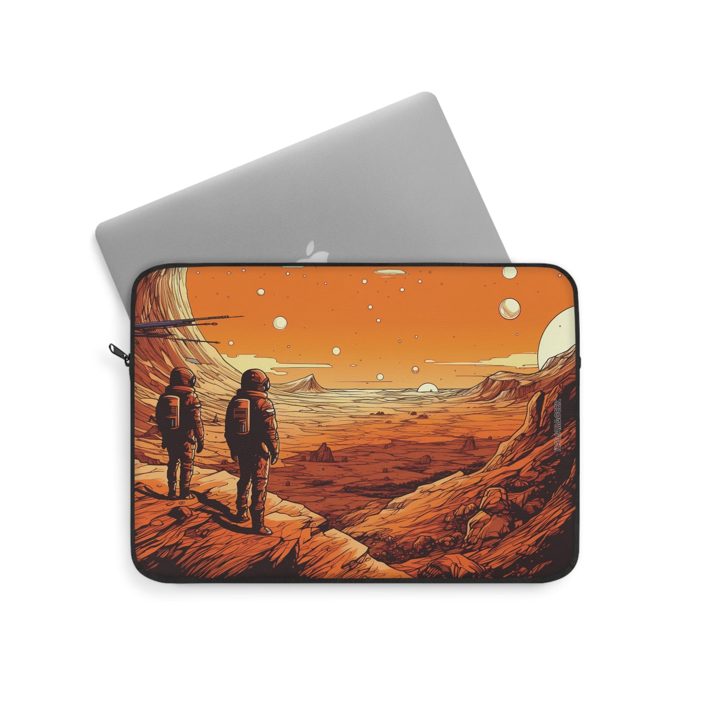 Martian Explorers Laptop Sleeve - Protect Your Device with a Touch of Otherworldly Adventure