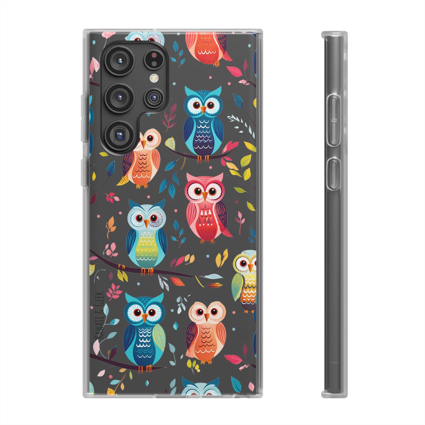 Whimsical Owl Flexi and Transparent Phone Case