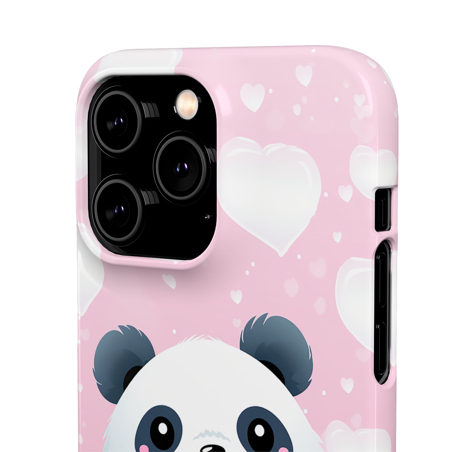 Cute Panda & Hearts Premium Phone Case