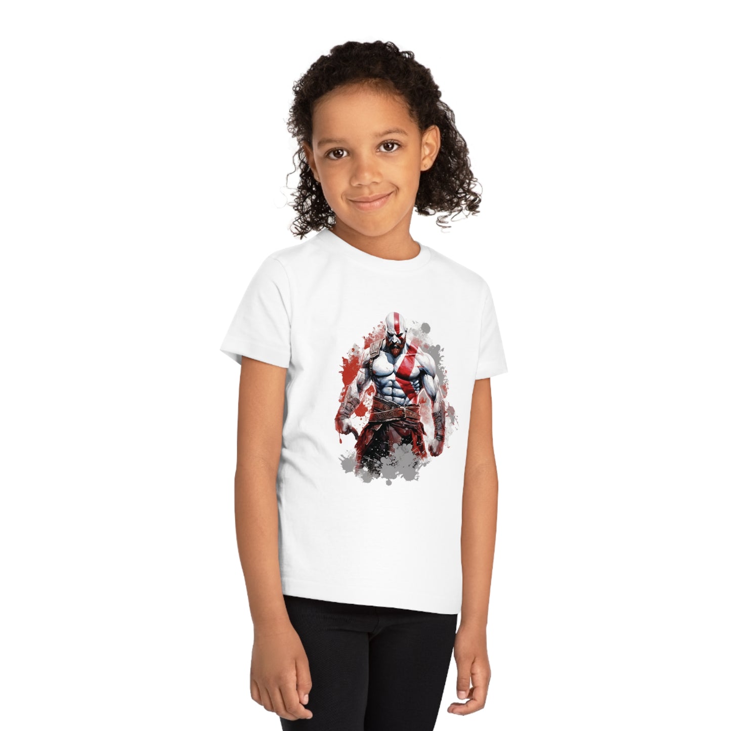 Kratos Kids Eco-Friendly T-Shirt - Empower Young Warriors with Artistic Flair - God of War