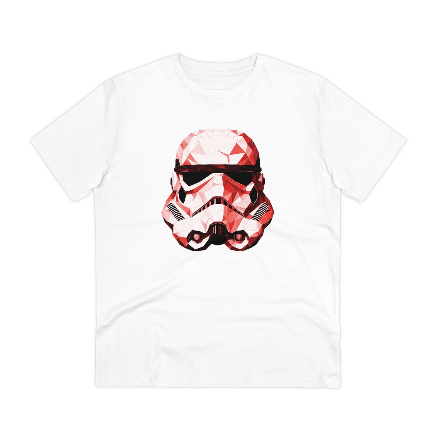 Stormtrooper Polygonal T-Shirt - Red Edition - Embrace Galactic Precision - Star Wars
