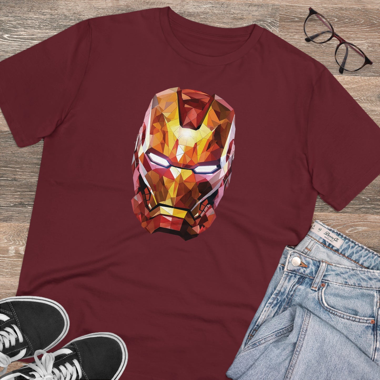 Iron Man Polygonal T-Shirt - Unleash Superhero Style