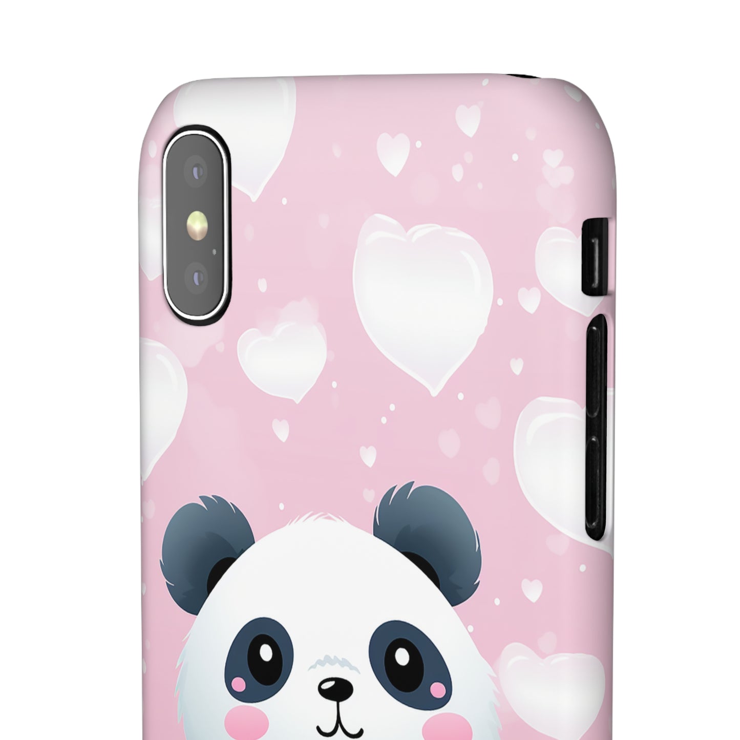 Cute Panda & Hearts Premium Phone Case