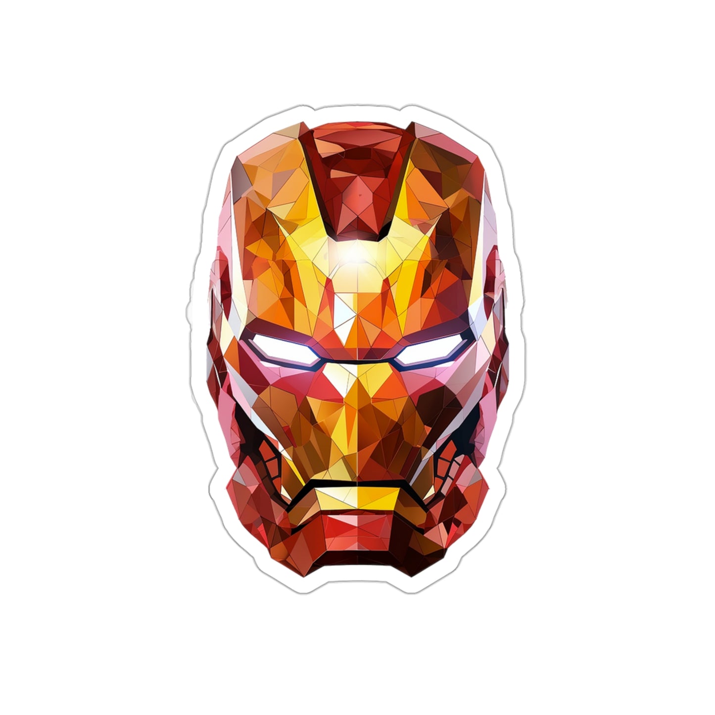 Iron Man Sticker - Unleash the Power of Geometry